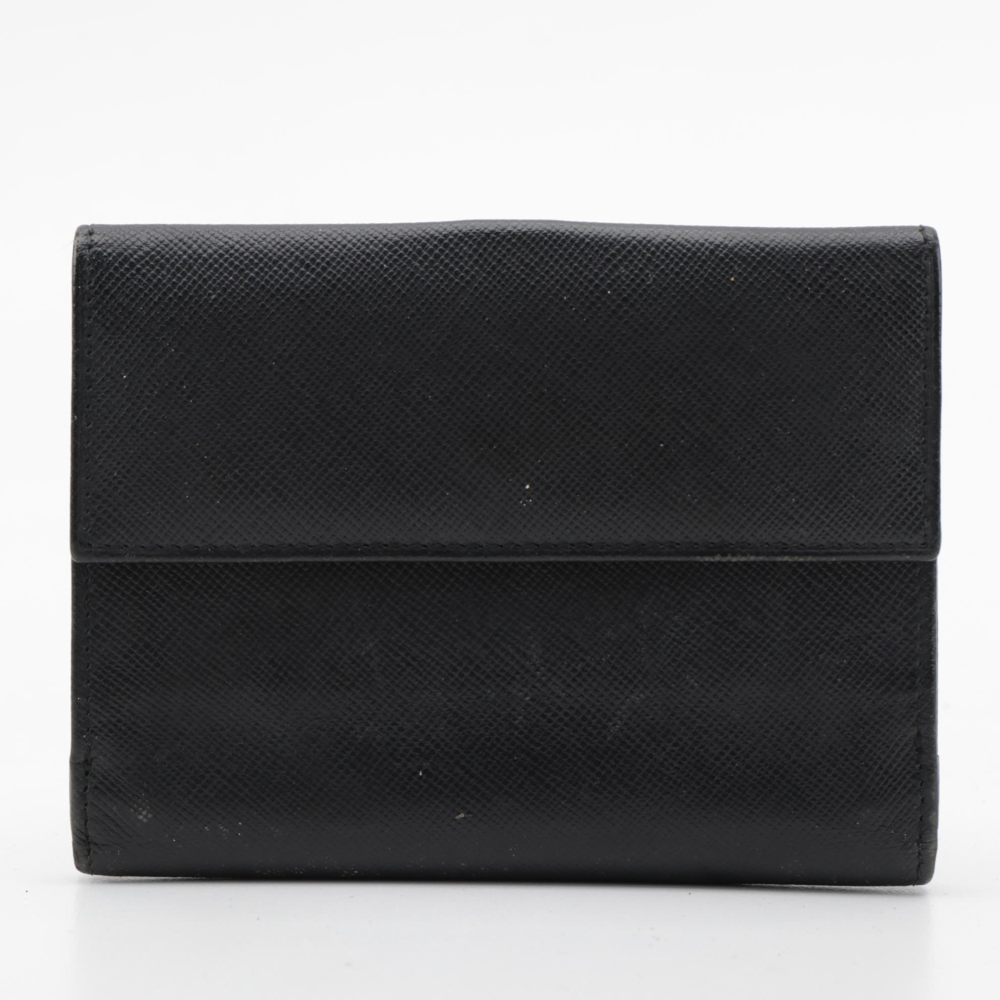 Prada Bifold Wallet in Black Saffiano Leather