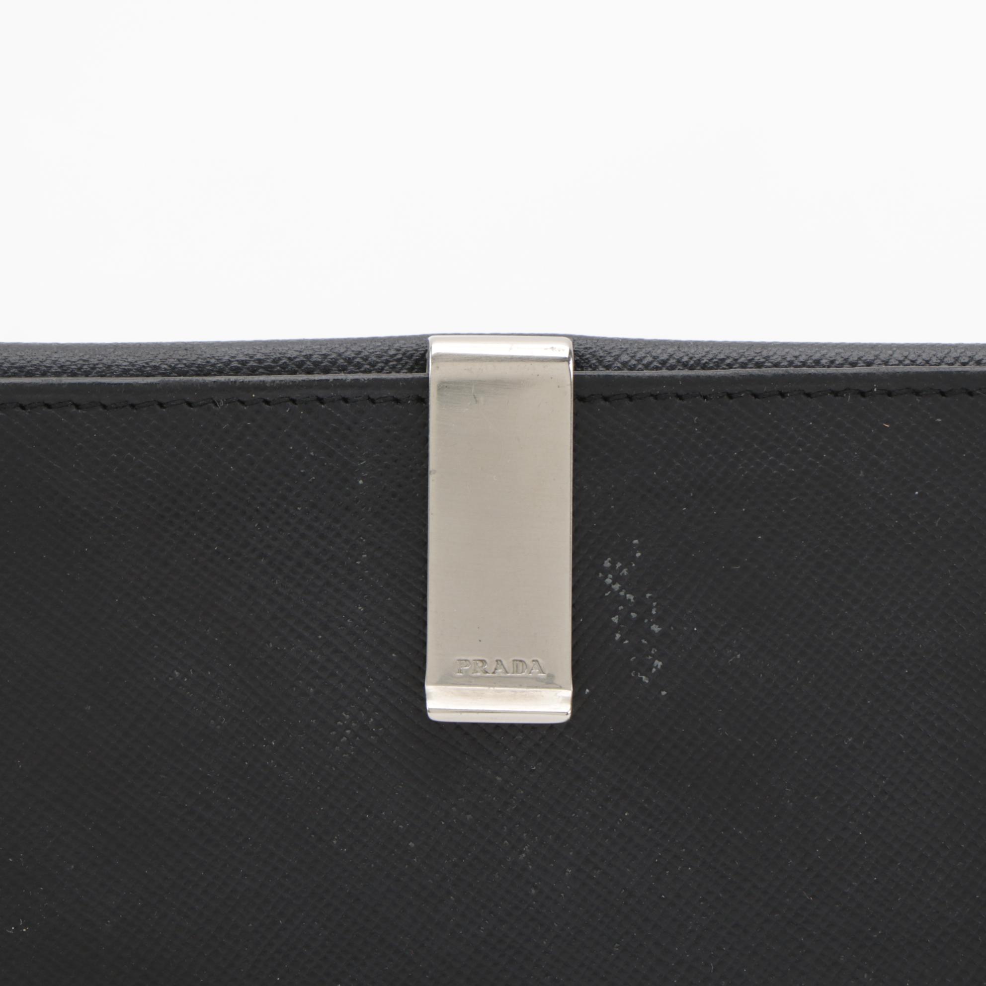 Prada Bifold Wallet in Black Saffiano Leather