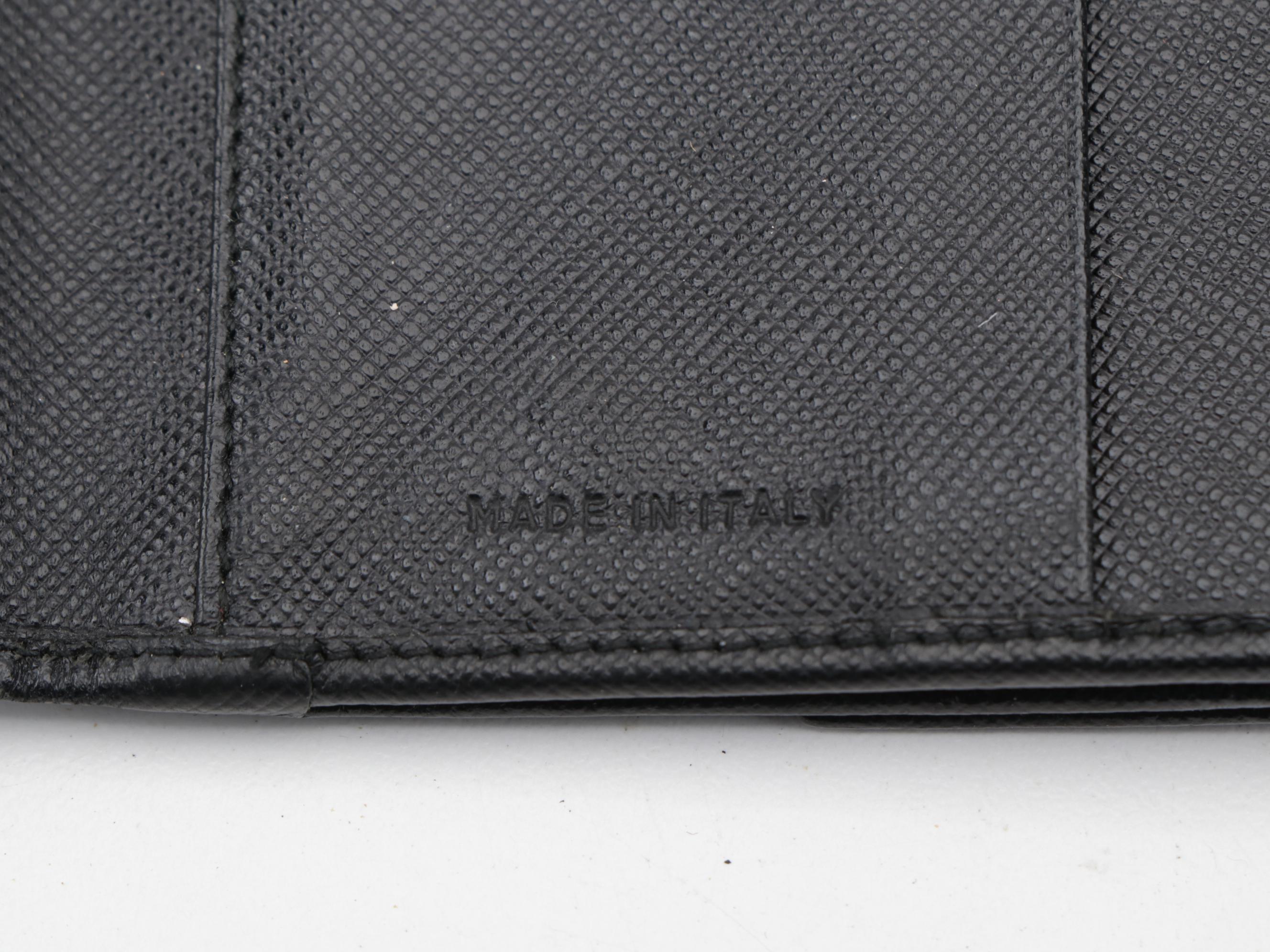 Prada Bifold Wallet in Black Saffiano Leather