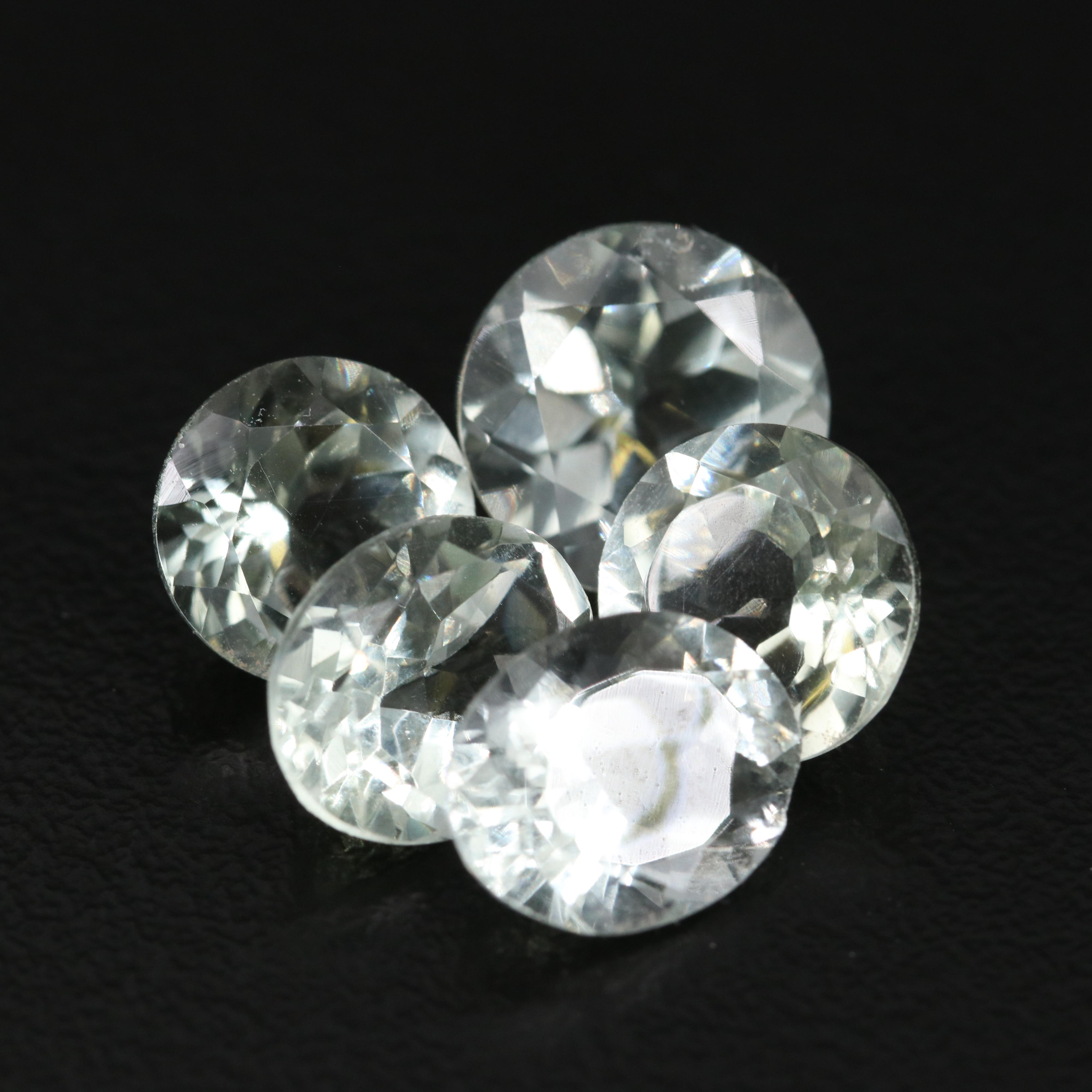 Loose 21.75 CTW Mixed Faceted Prasiolites