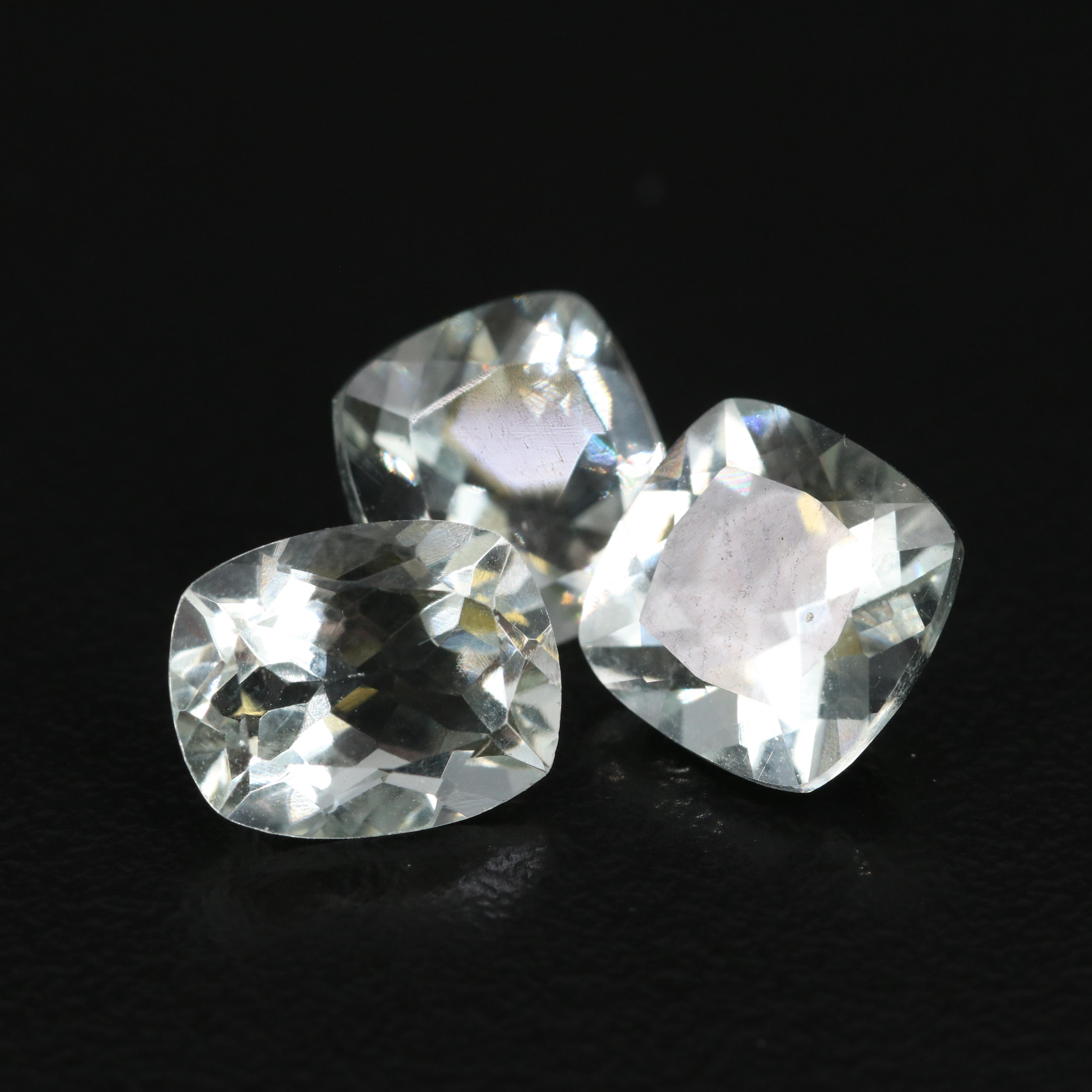 Loose 21.75 CTW Mixed Faceted Prasiolites