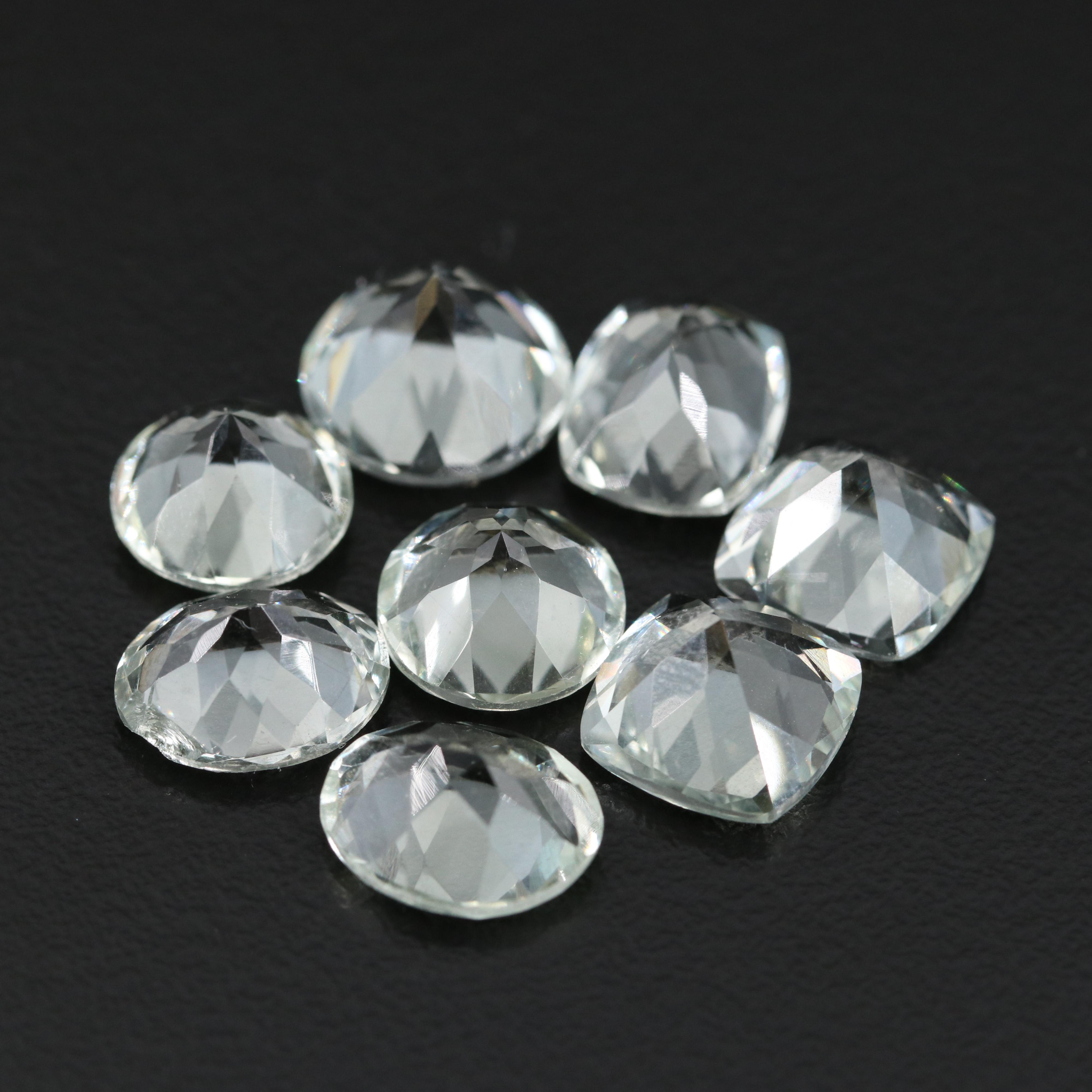 Loose 21.75 CTW Mixed Faceted Prasiolites