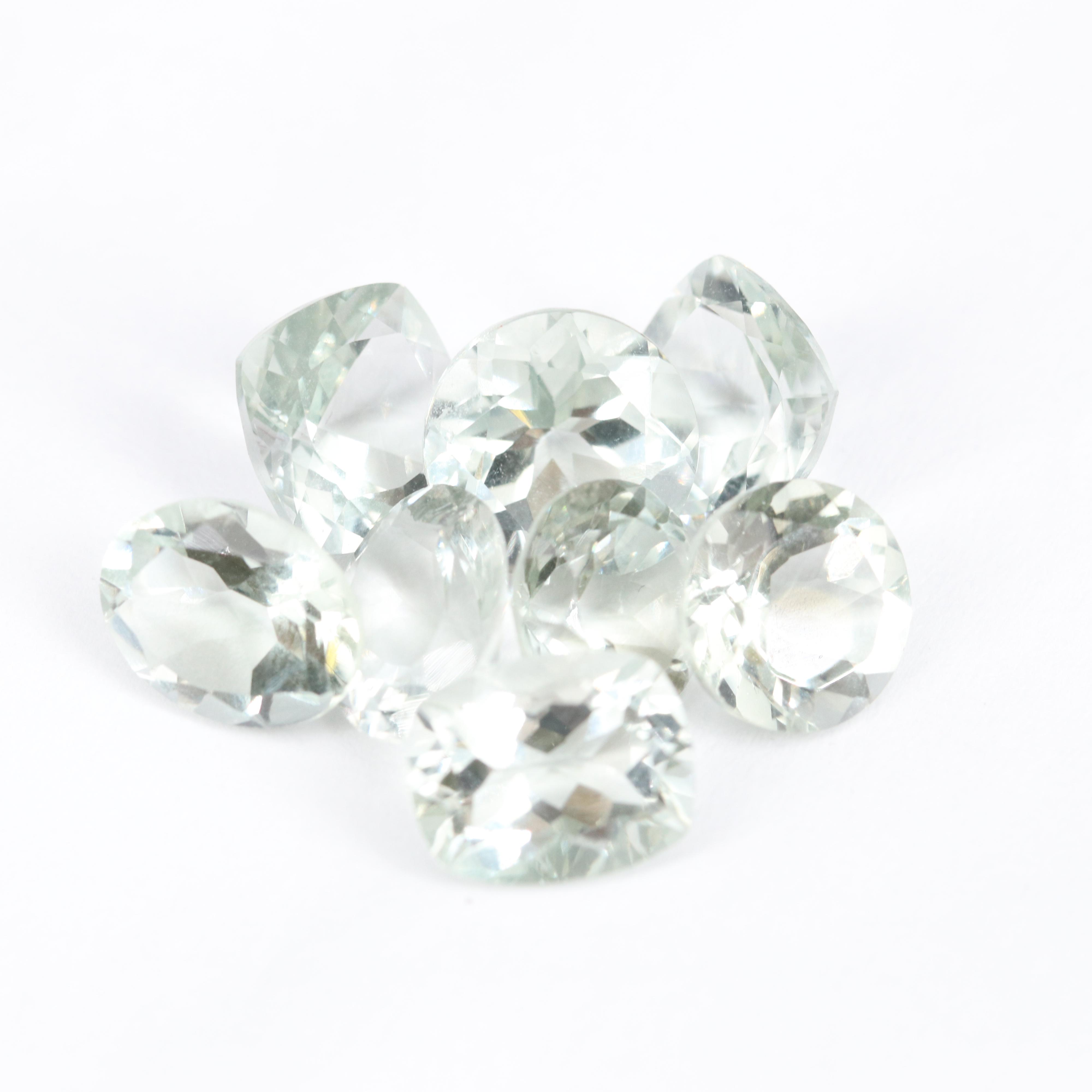 Loose 21.75 CTW Mixed Faceted Prasiolites