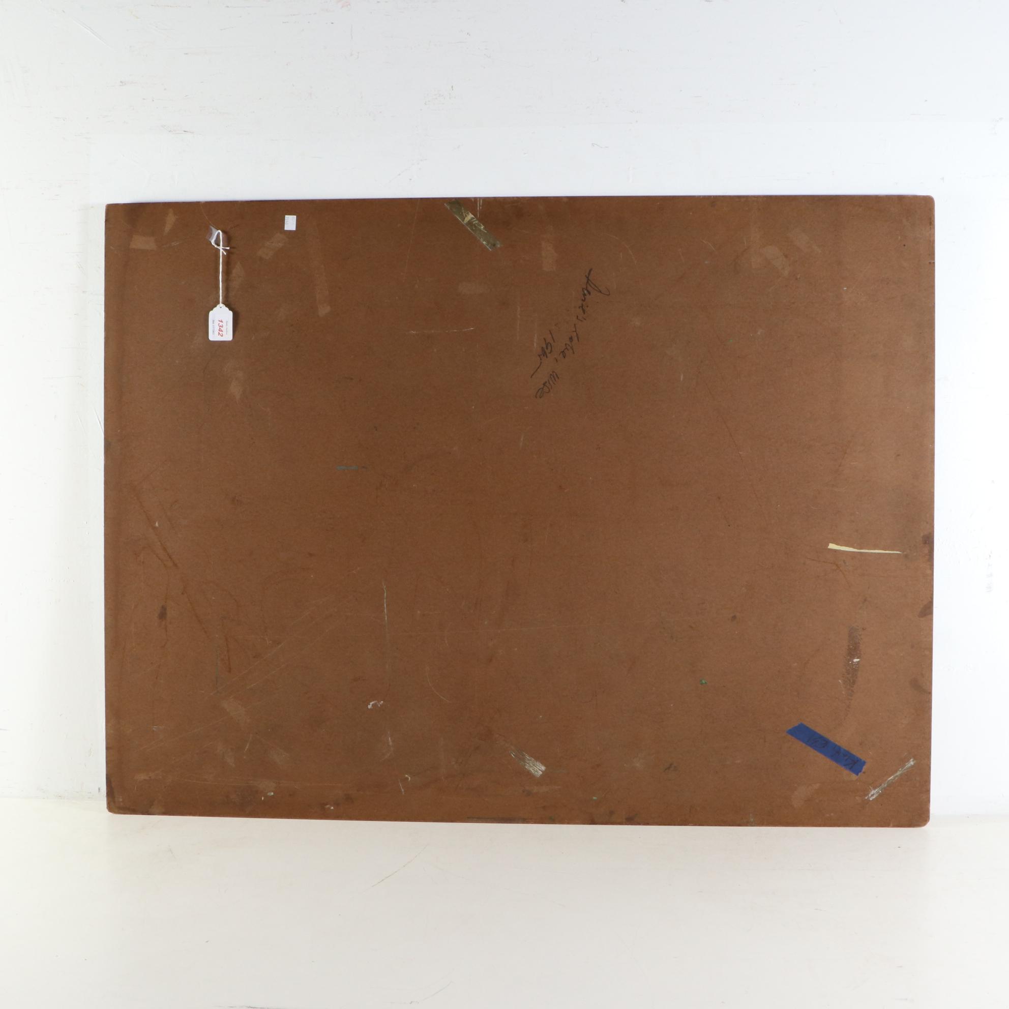 Impressionist Style Oil Painting "Genie's Cave, Wisc.", 1965