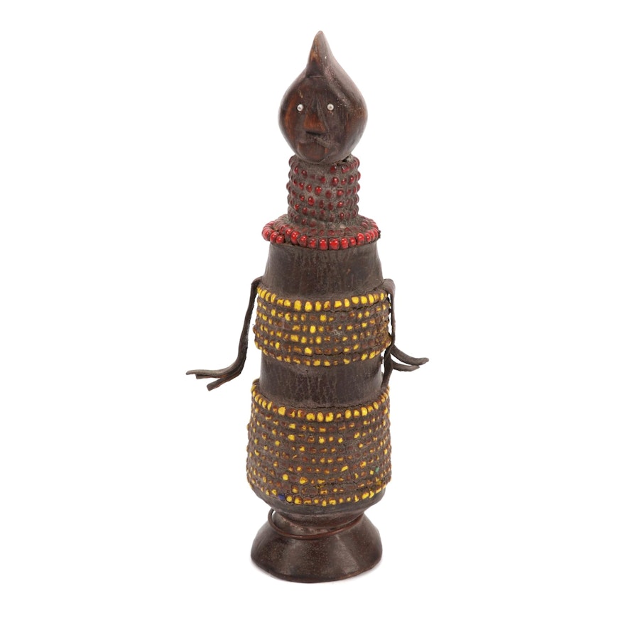 Namji Style Wooden Ritual Doll Figure, Cameroon