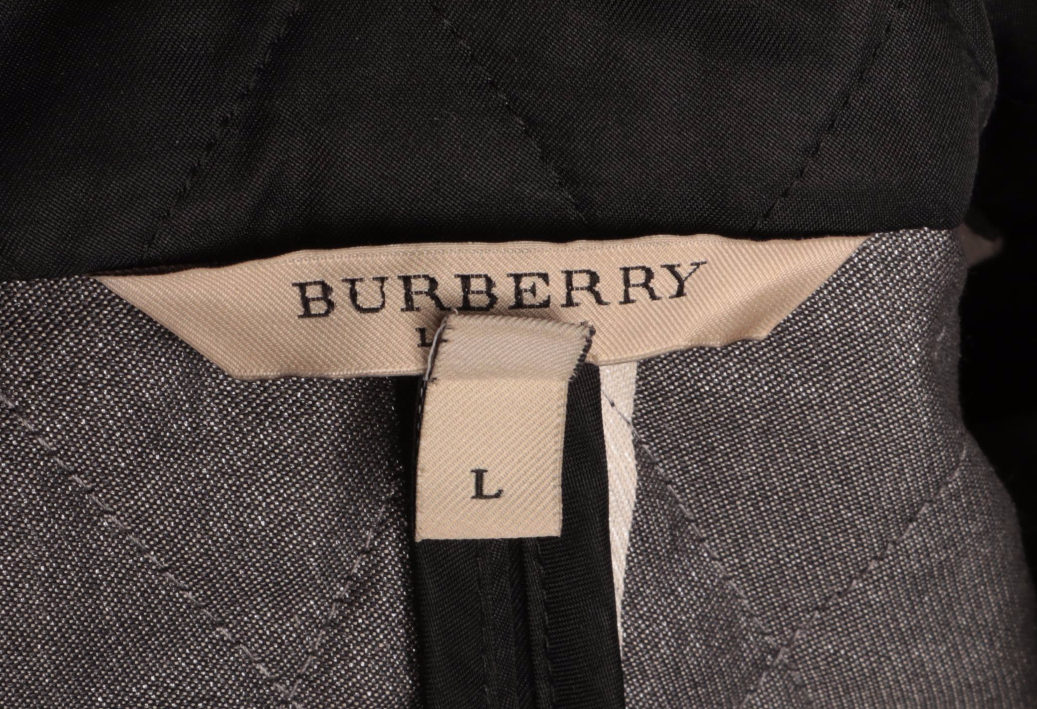 Burberry London Black Quilted Jacket with Metallic Check Lining
