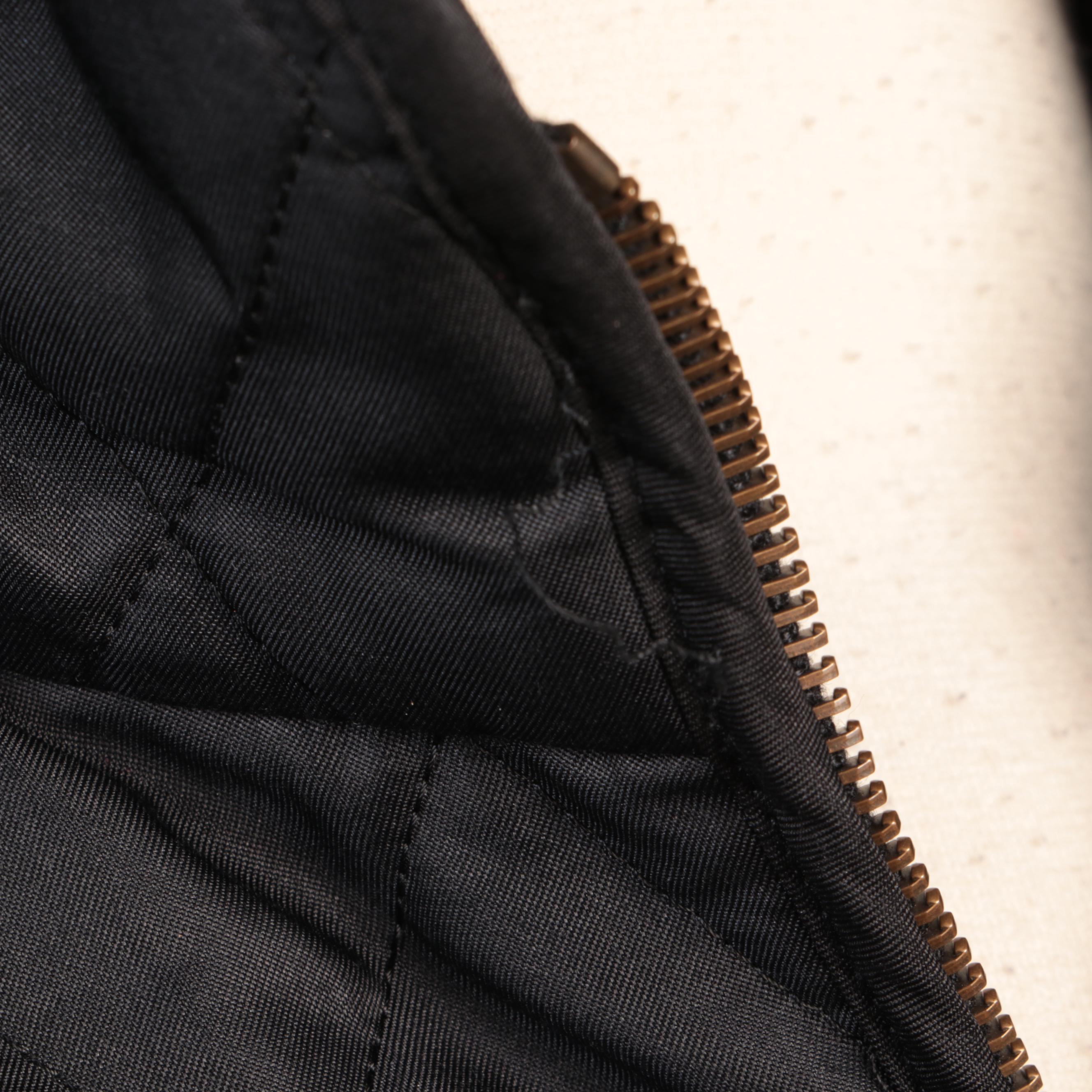 Burberry London Black Quilted Jacket with Metallic Check Lining