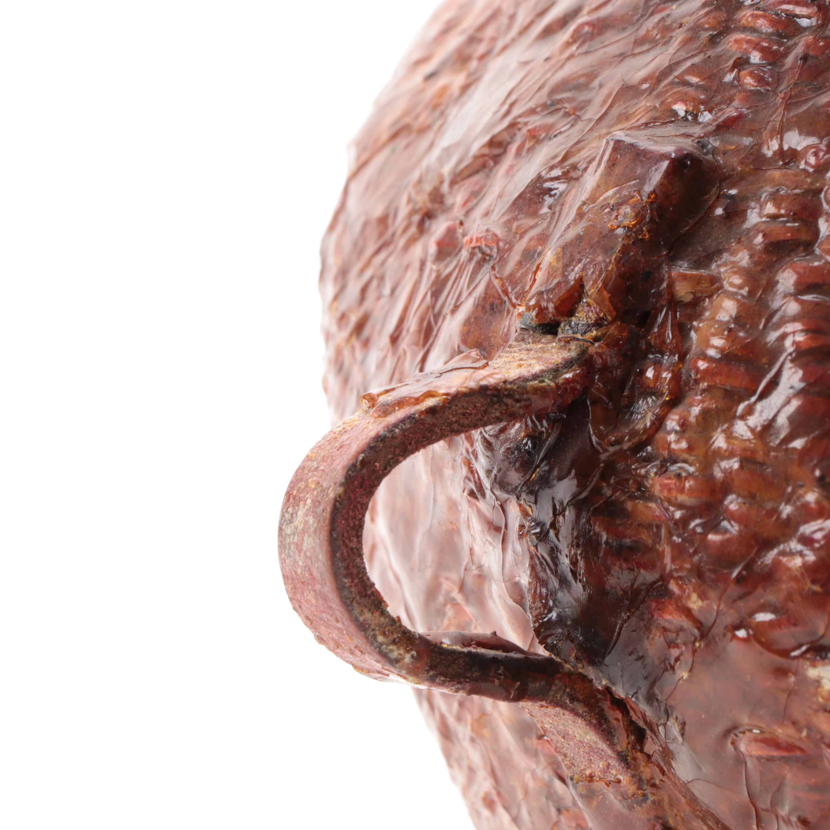 Apache Style Woven Water Basket with Resinous Coating