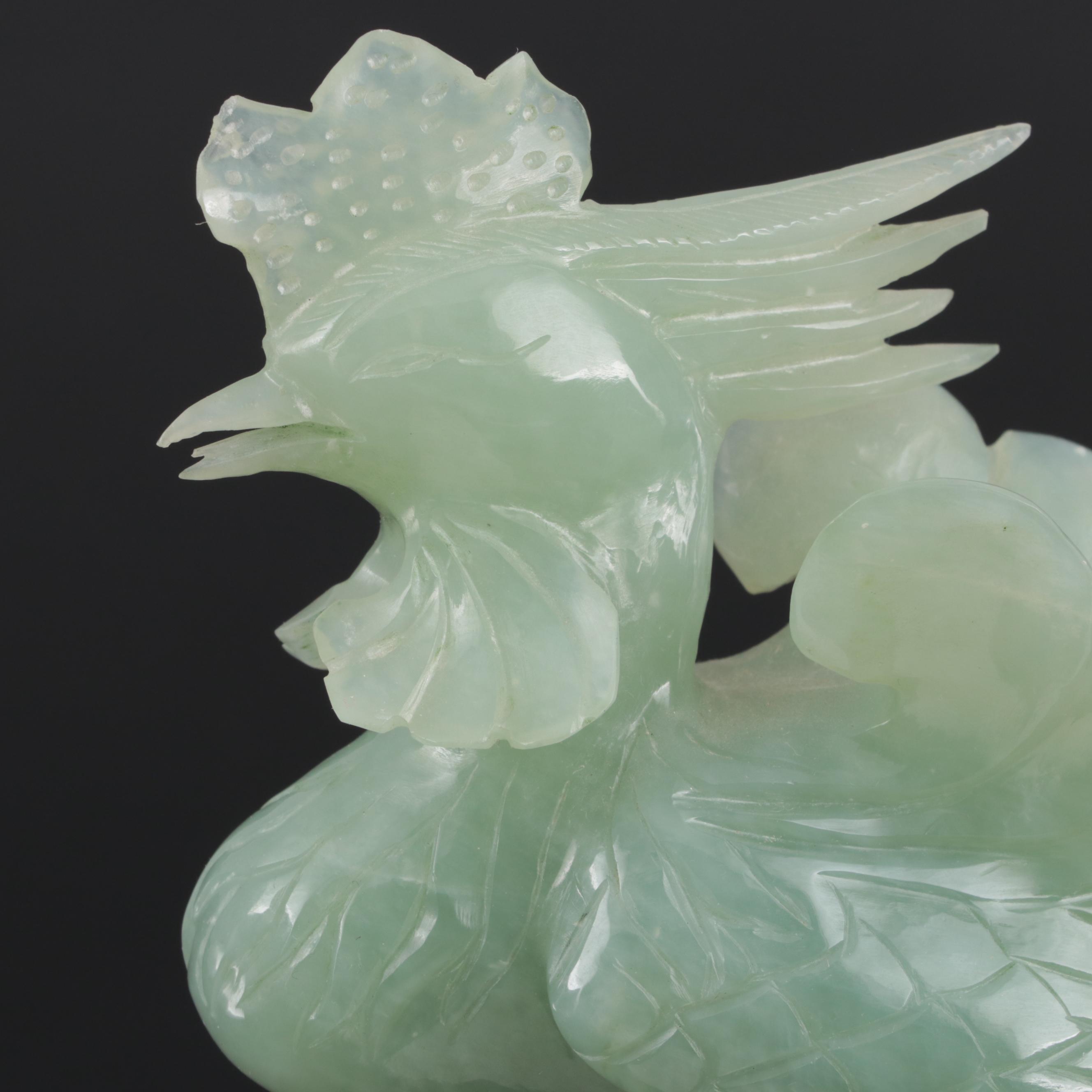 Chinese Carved Bowenite Phoenix Figurine