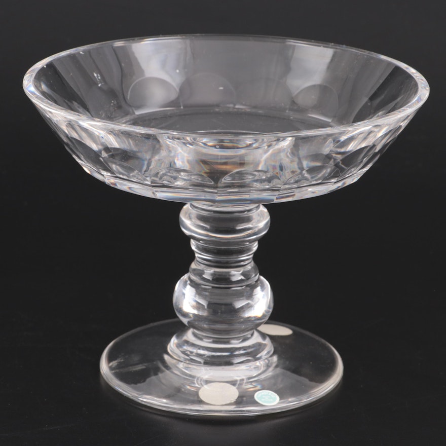 Val St. Lambert Crystal Compote Retailed by Tiffany & Co., Late 20th Century