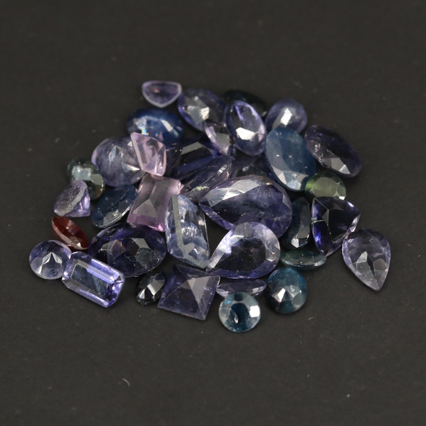 Loose 17.76 CTW Gemstones Including Sapphire, Amethyst and Iolite