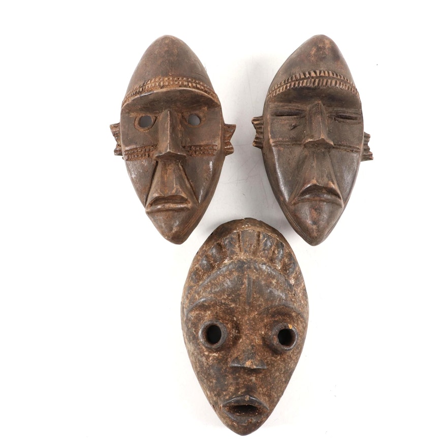 Dan Style Wooden Masks, West Africa