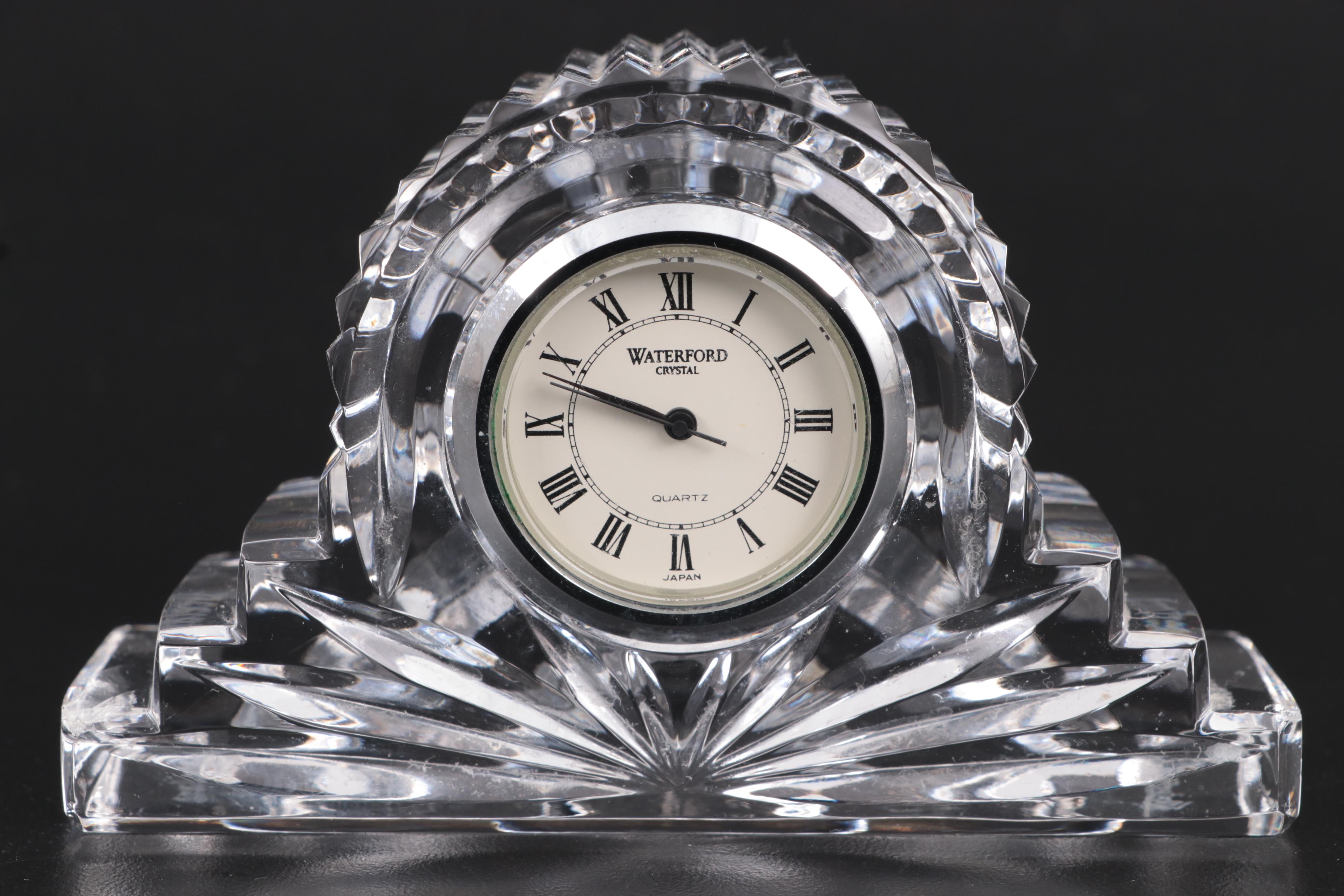 Waterford Crystal "Kelsey" Water Goblets with Candlestick and Clock