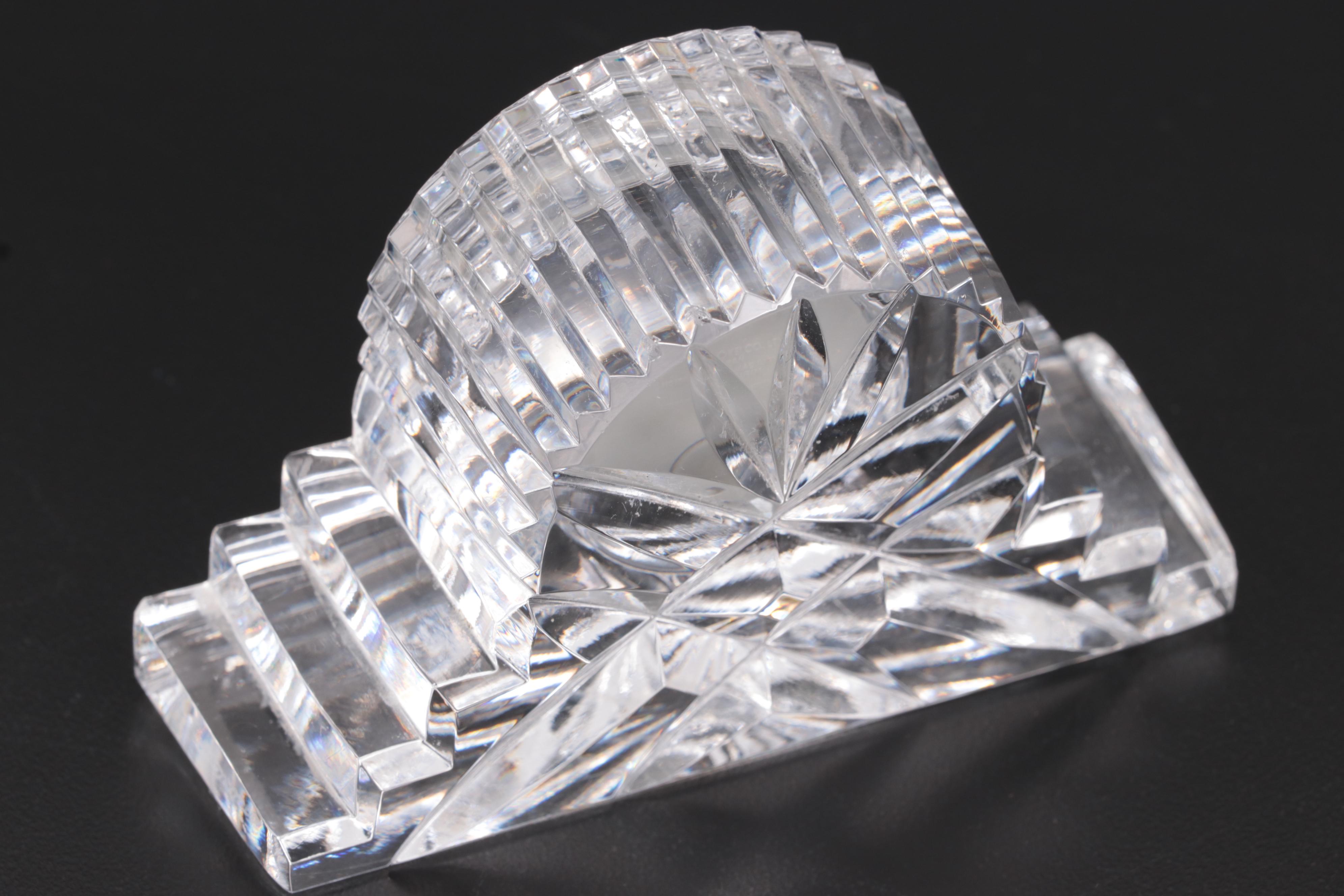 Waterford Crystal "Kelsey" Water Goblets with Candlestick and Clock