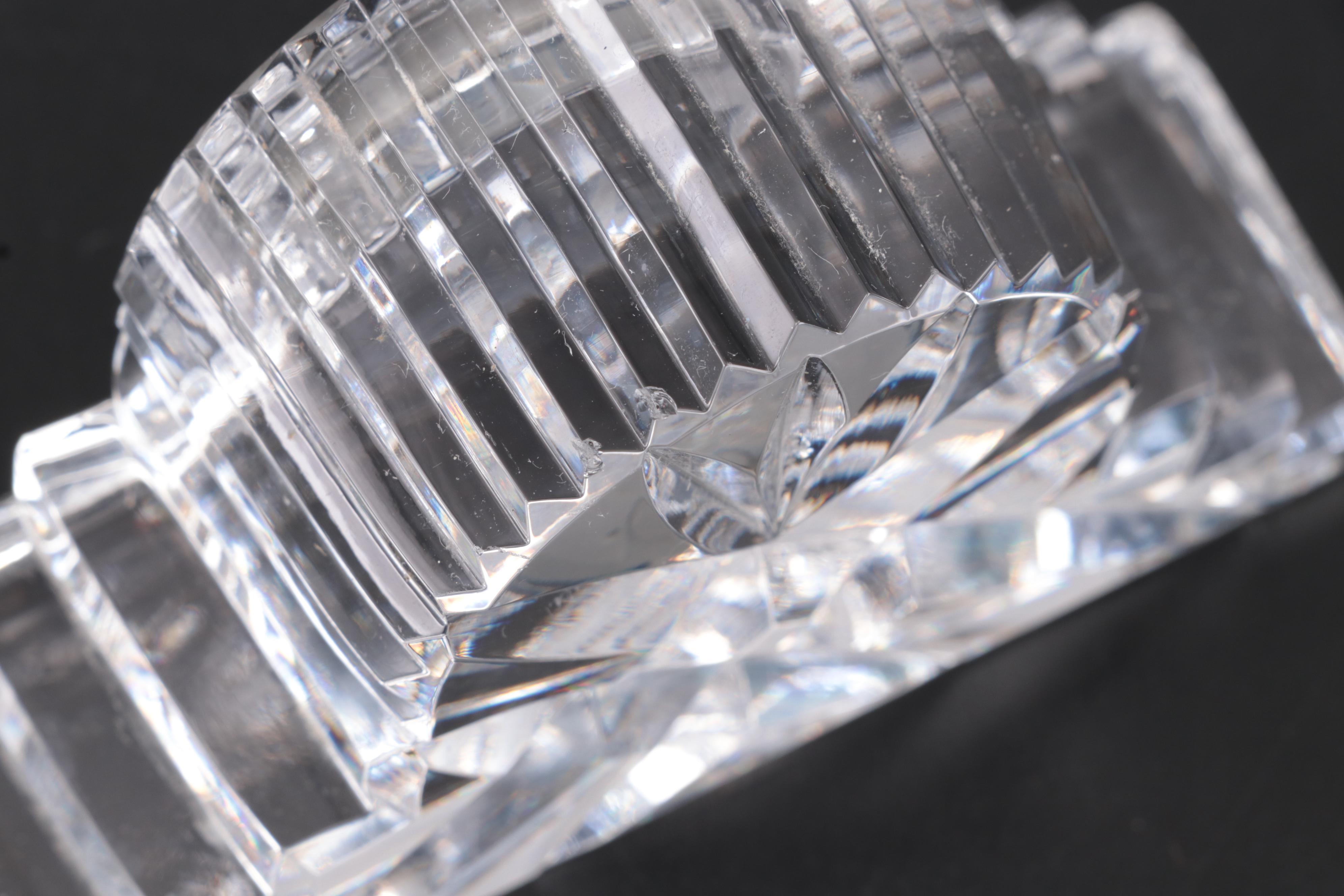 Waterford Crystal "Kelsey" Water Goblets with Candlestick and Clock