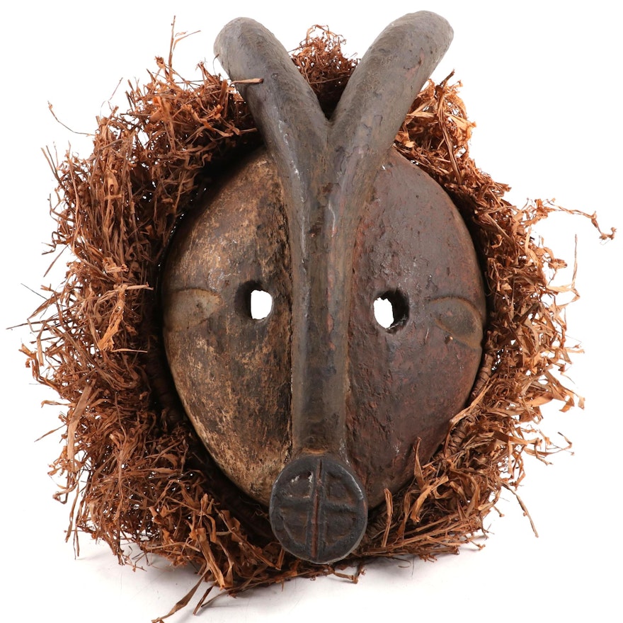 Ogoni Style Carved Wood Animal Mask, Nigeria