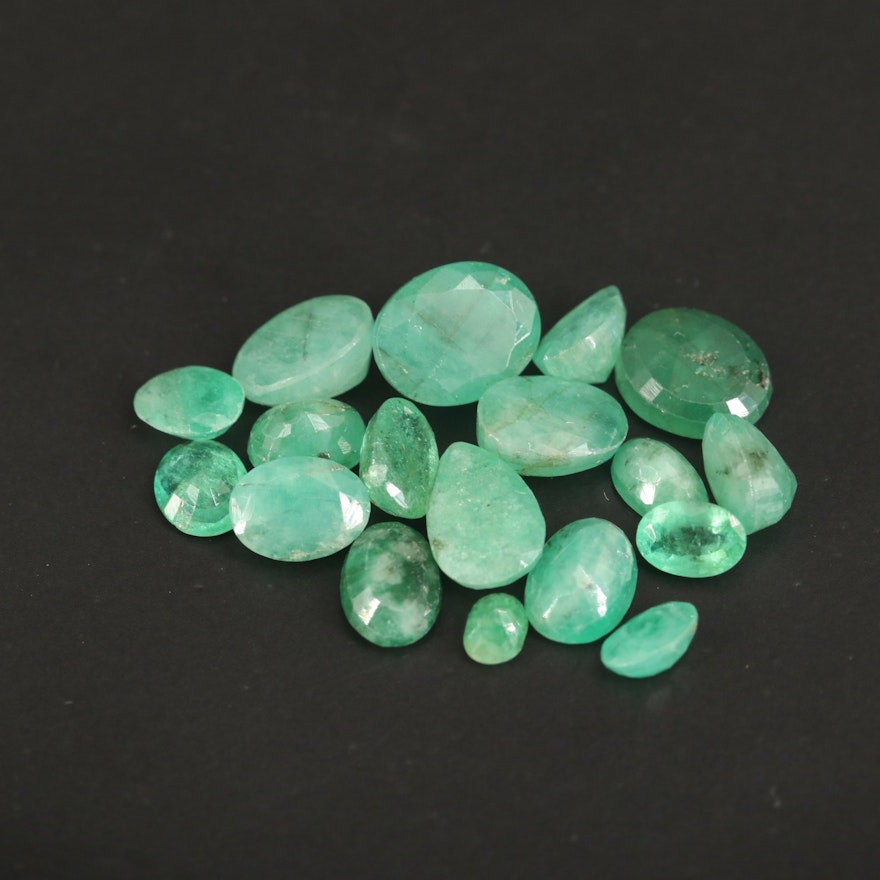 Loose 17.11 CTW Faceted Emeralds