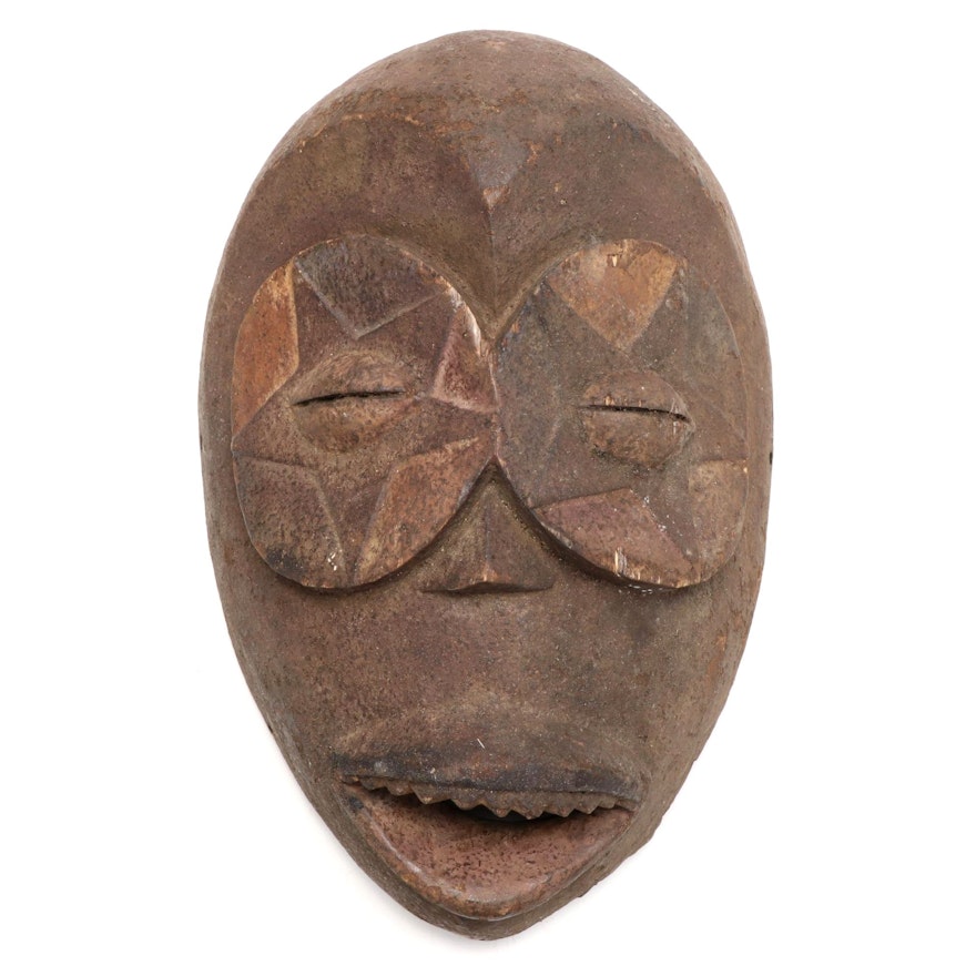 Eket Inspired Wooden Mask, West Africa