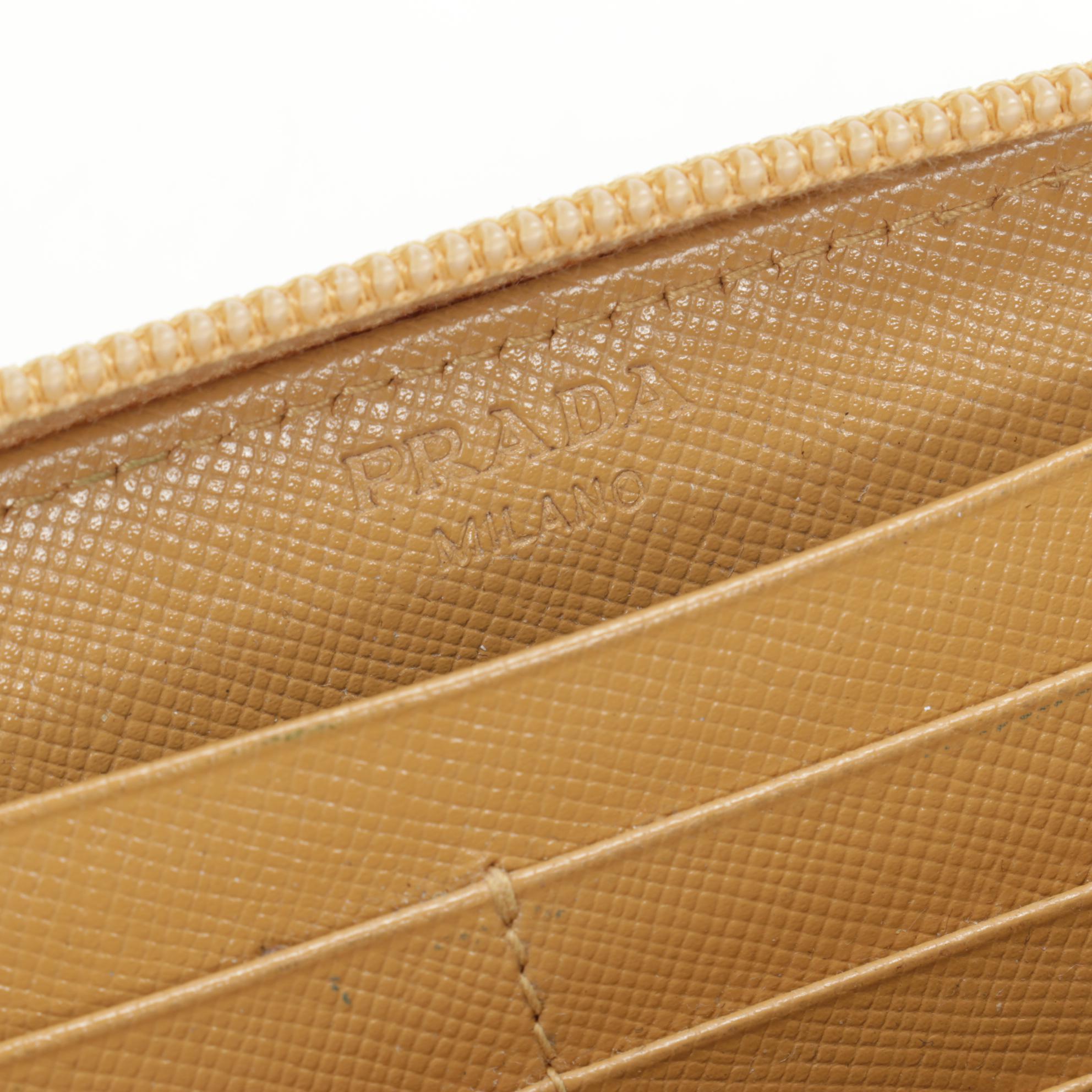 Prada Saffiano Leather Zip Wallet