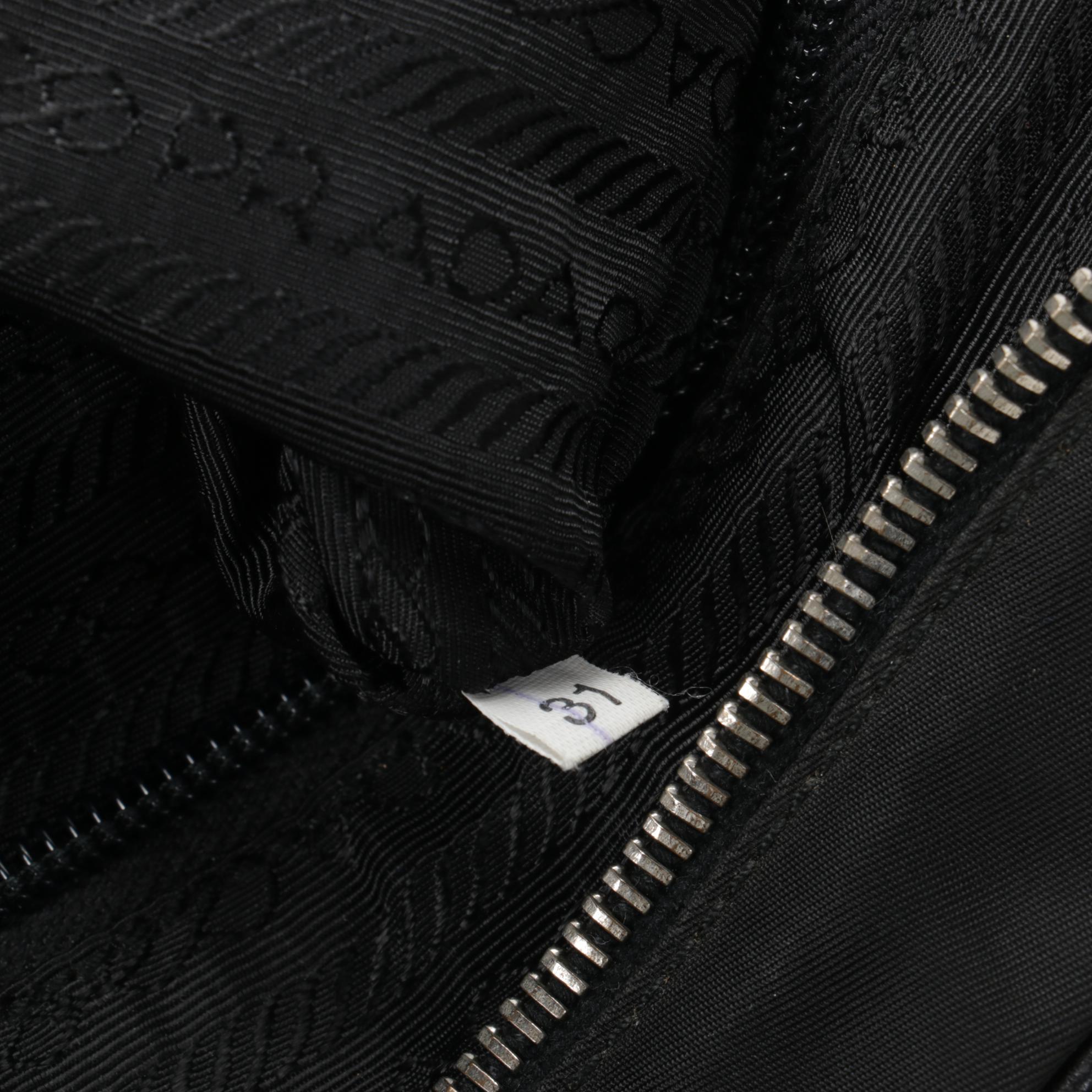 Prada Shoulder Bag in Black Tessuto Nylon and Leather