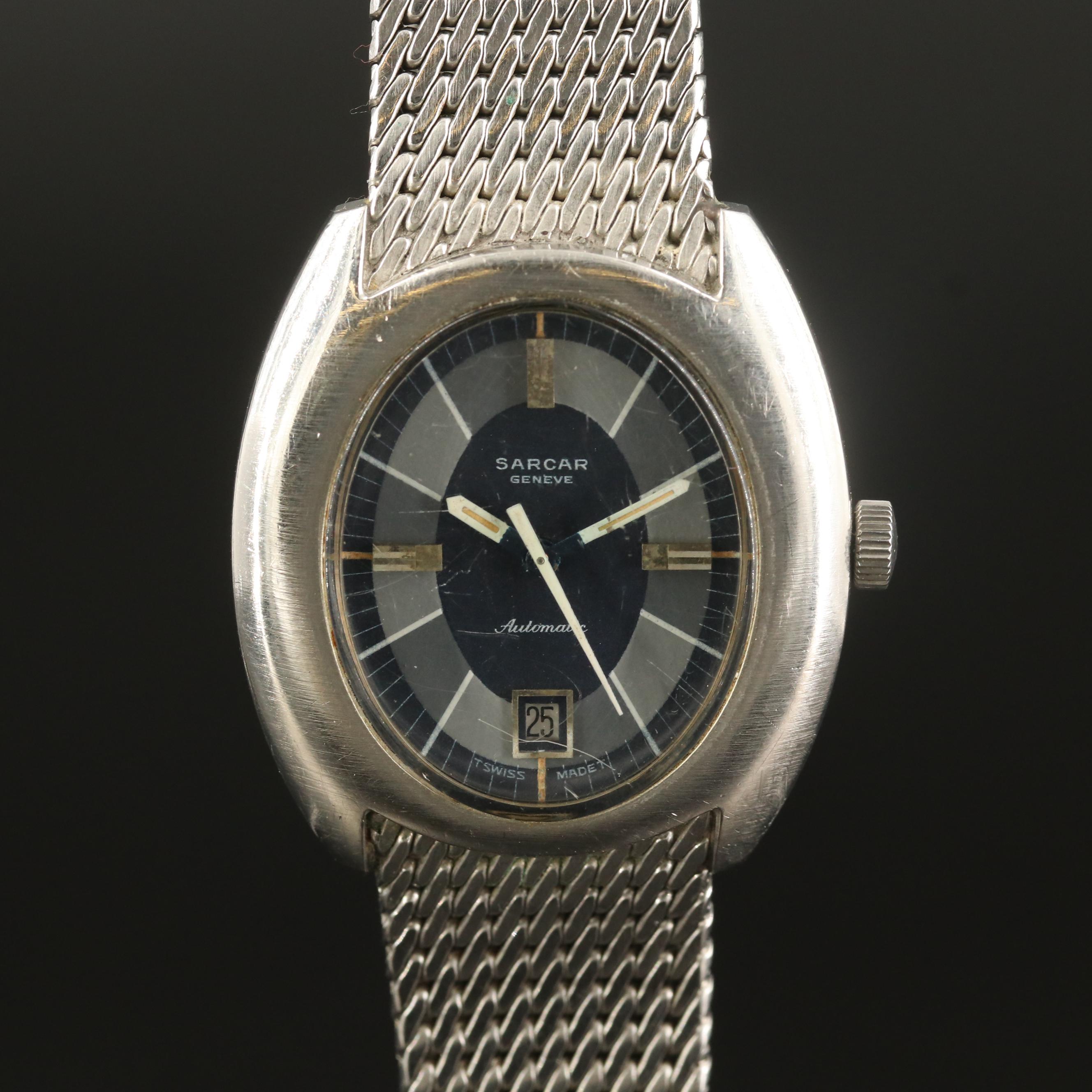 Vintage Sarcar Stainless Steel Automatic Watch