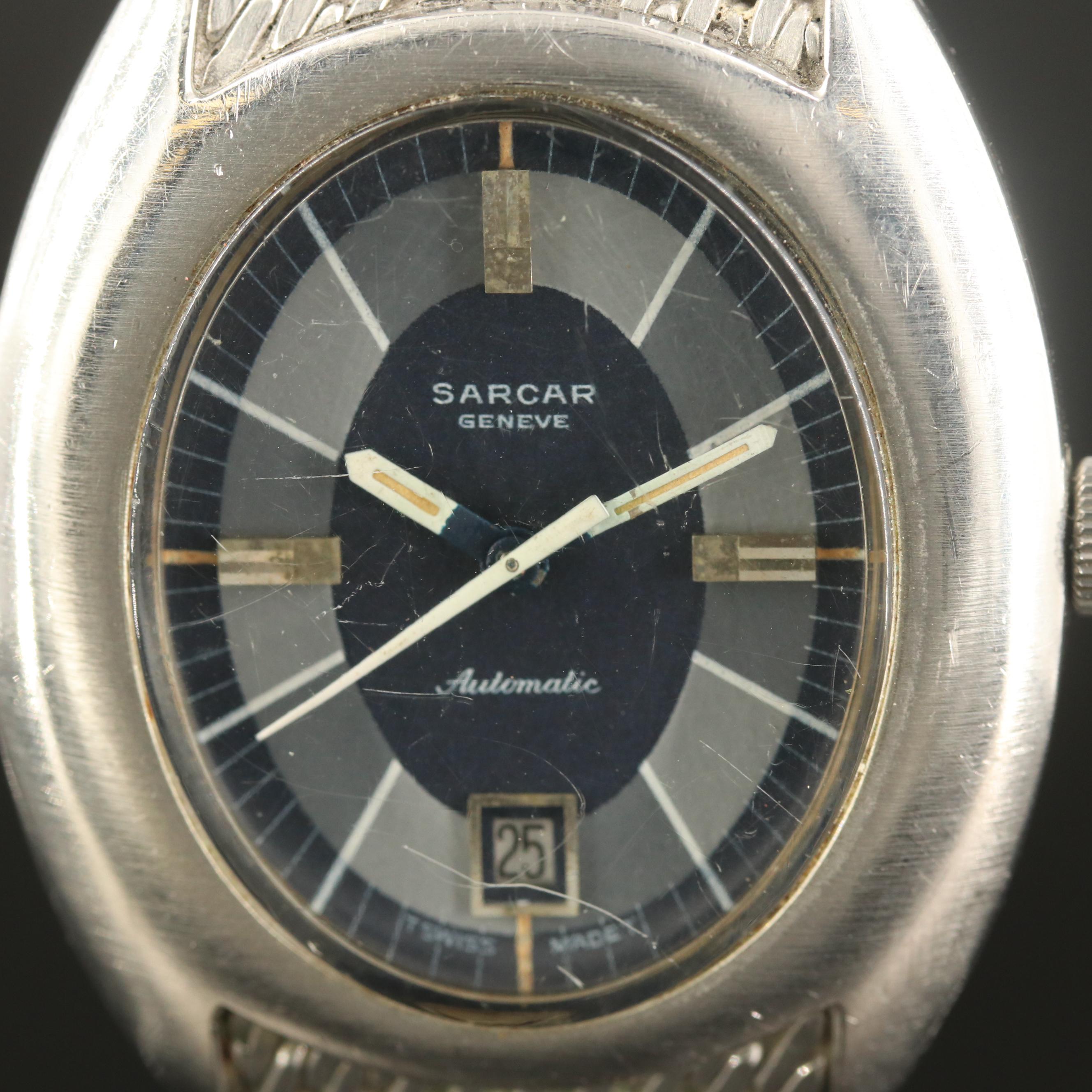 Vintage Sarcar Stainless Steel Automatic Watch