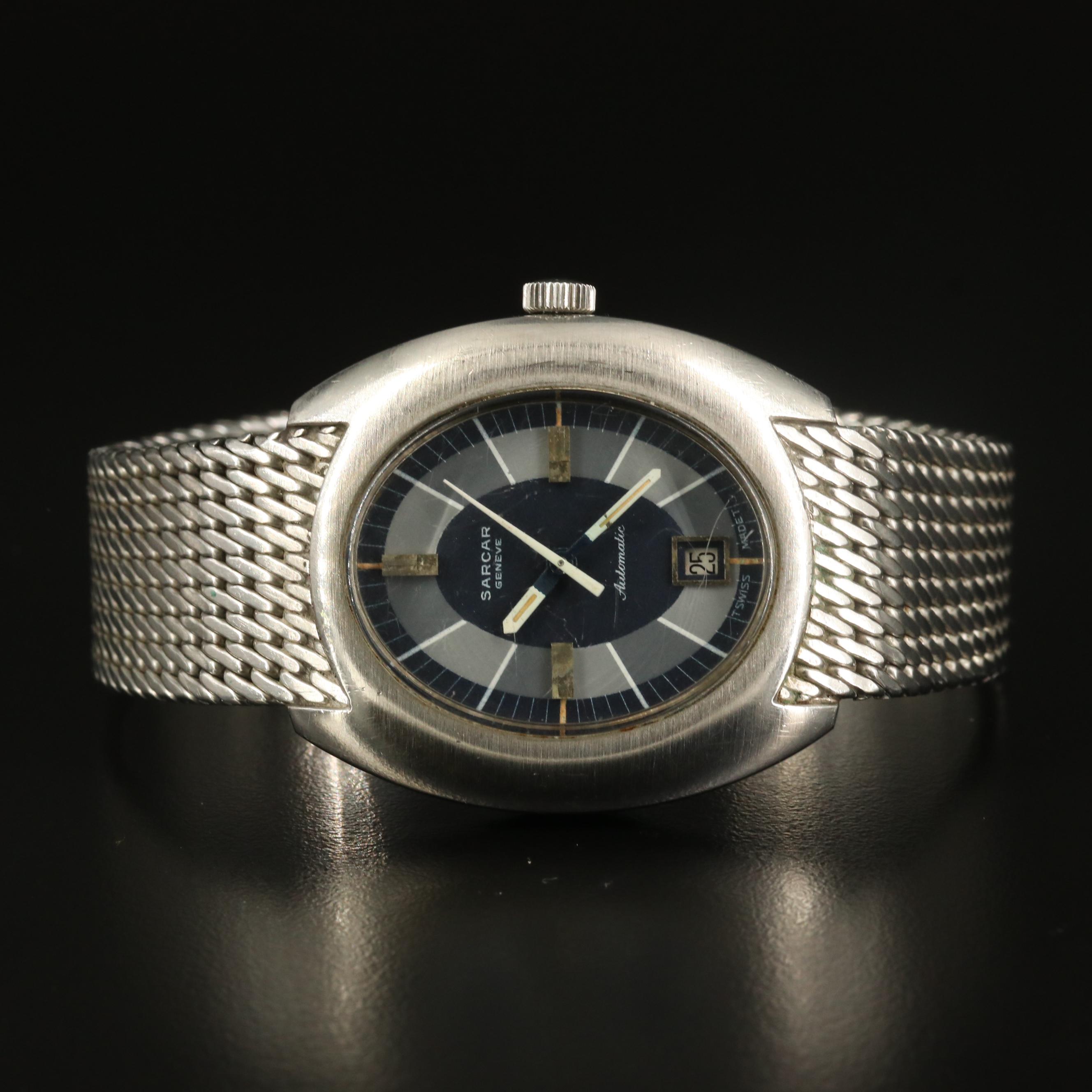 Vintage Sarcar Stainless Steel Automatic Watch