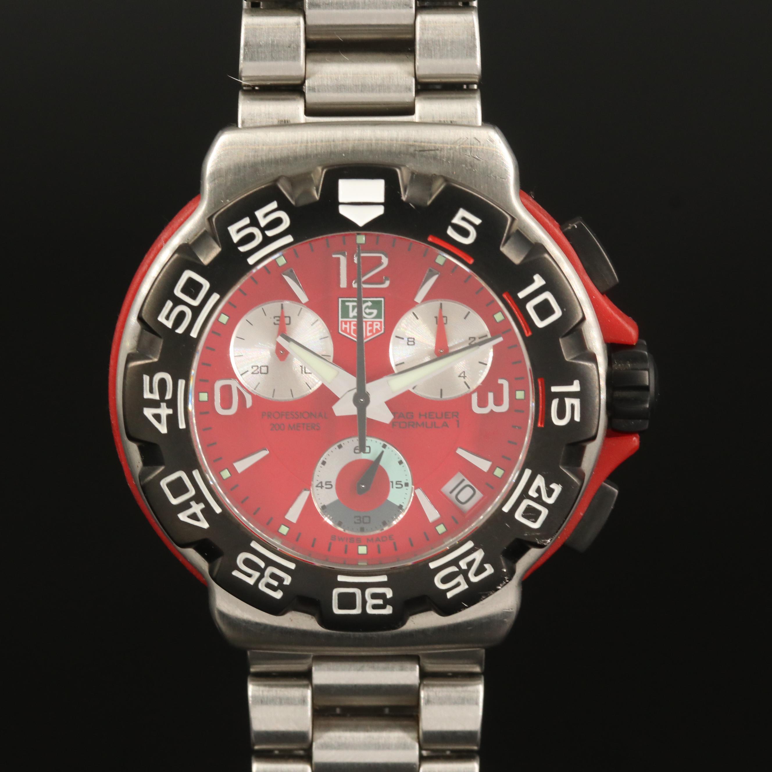 TAG Heuer "Formula 1" Chronograph Stainless Steel Quartz Watch