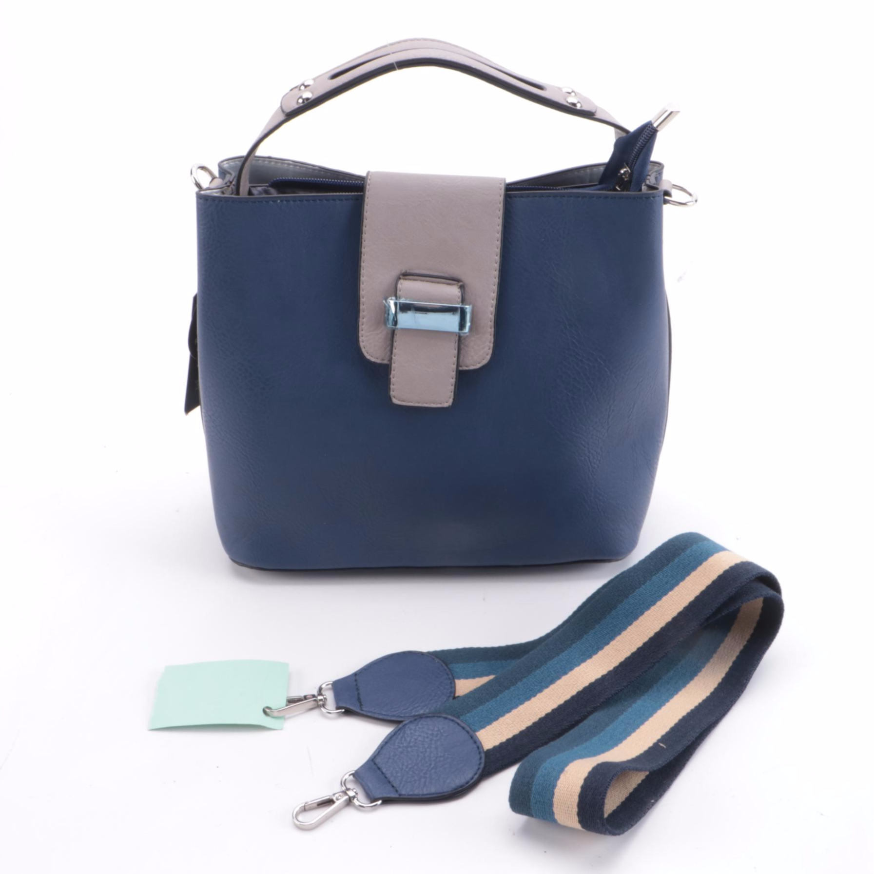 K. Carroll Accessories Vegan Leather Lucy Satchel, Cosmetics Pouch and Strap