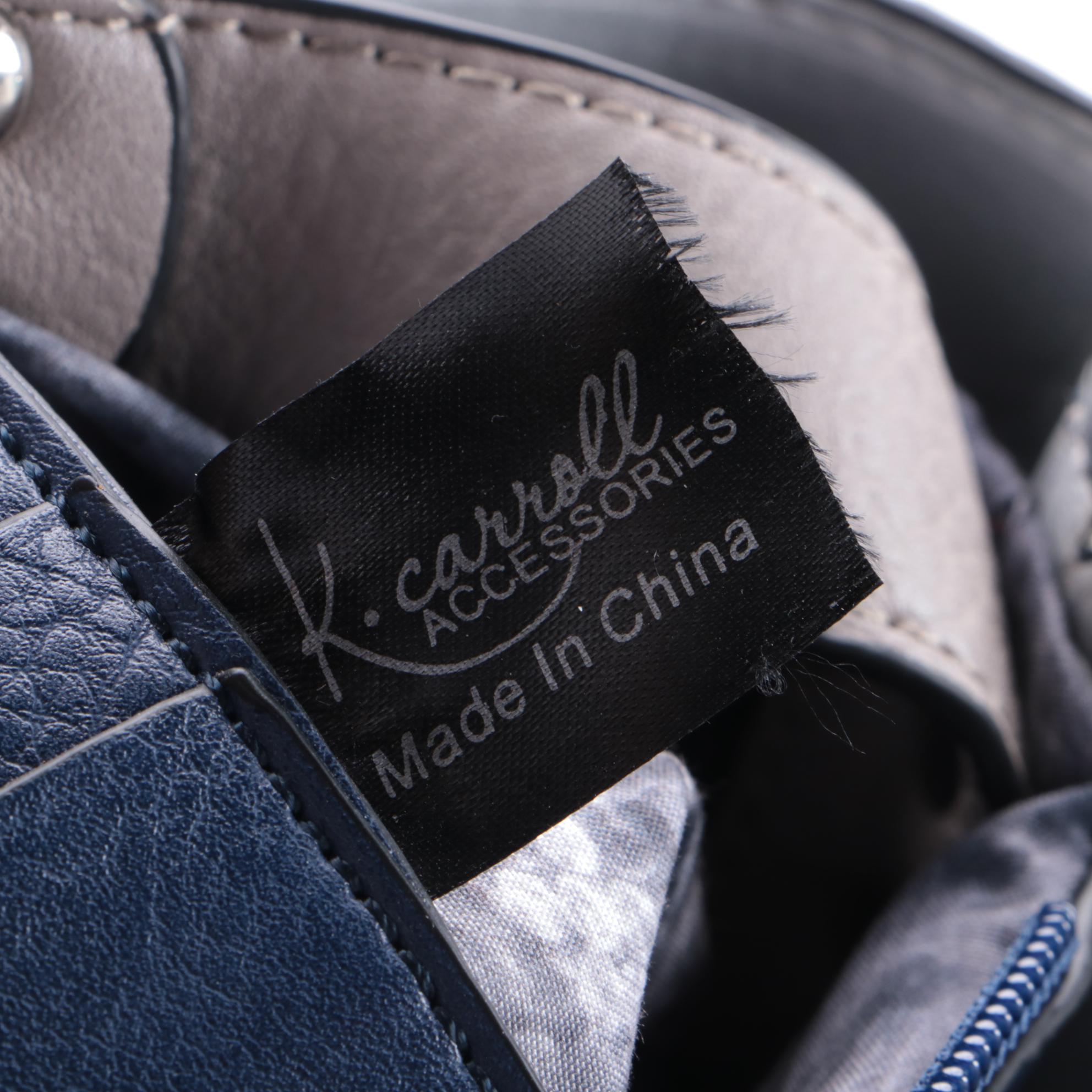 K. Carroll Accessories Vegan Leather Lucy Satchel, Cosmetics Pouch and Strap