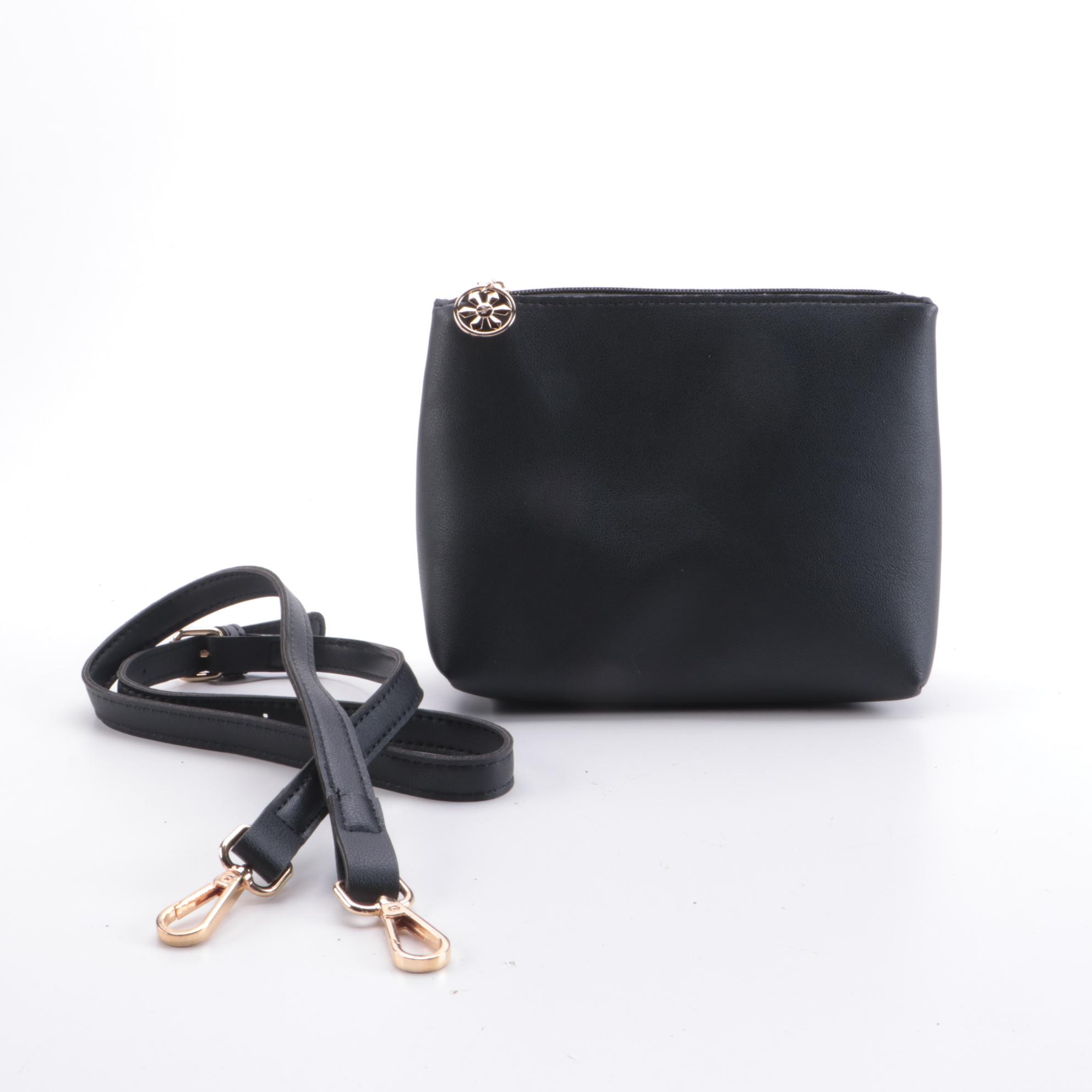 K. Carroll Accessories Vegan Leather Lucy Satchel, Cosmetics Pouch and Strap