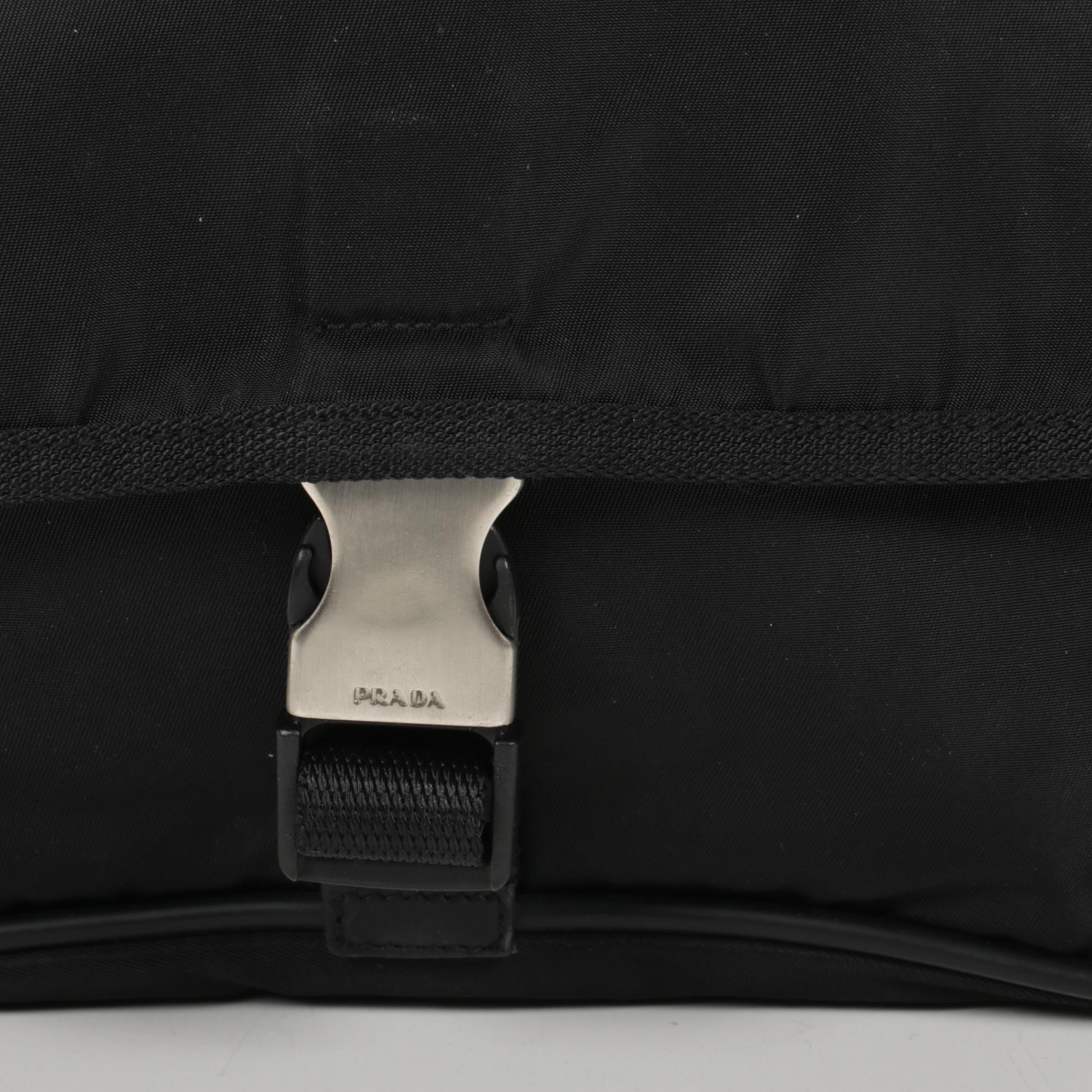 Prada Black Tessuto Nylon Belt Bag