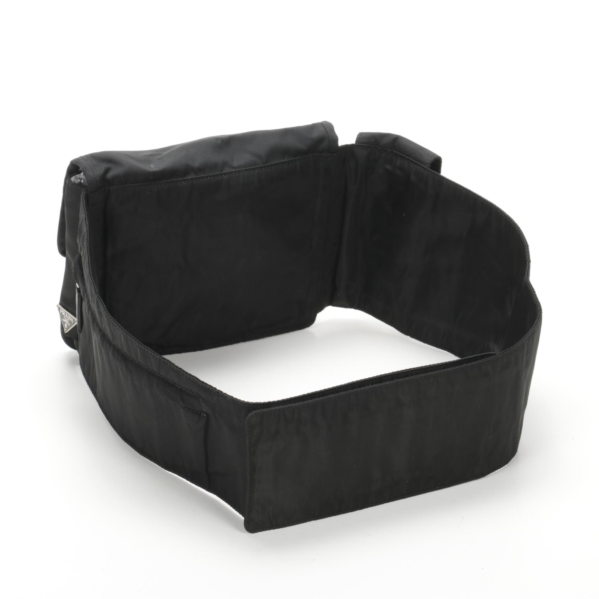 Prada Black Tessuto Nylon Belt Bag