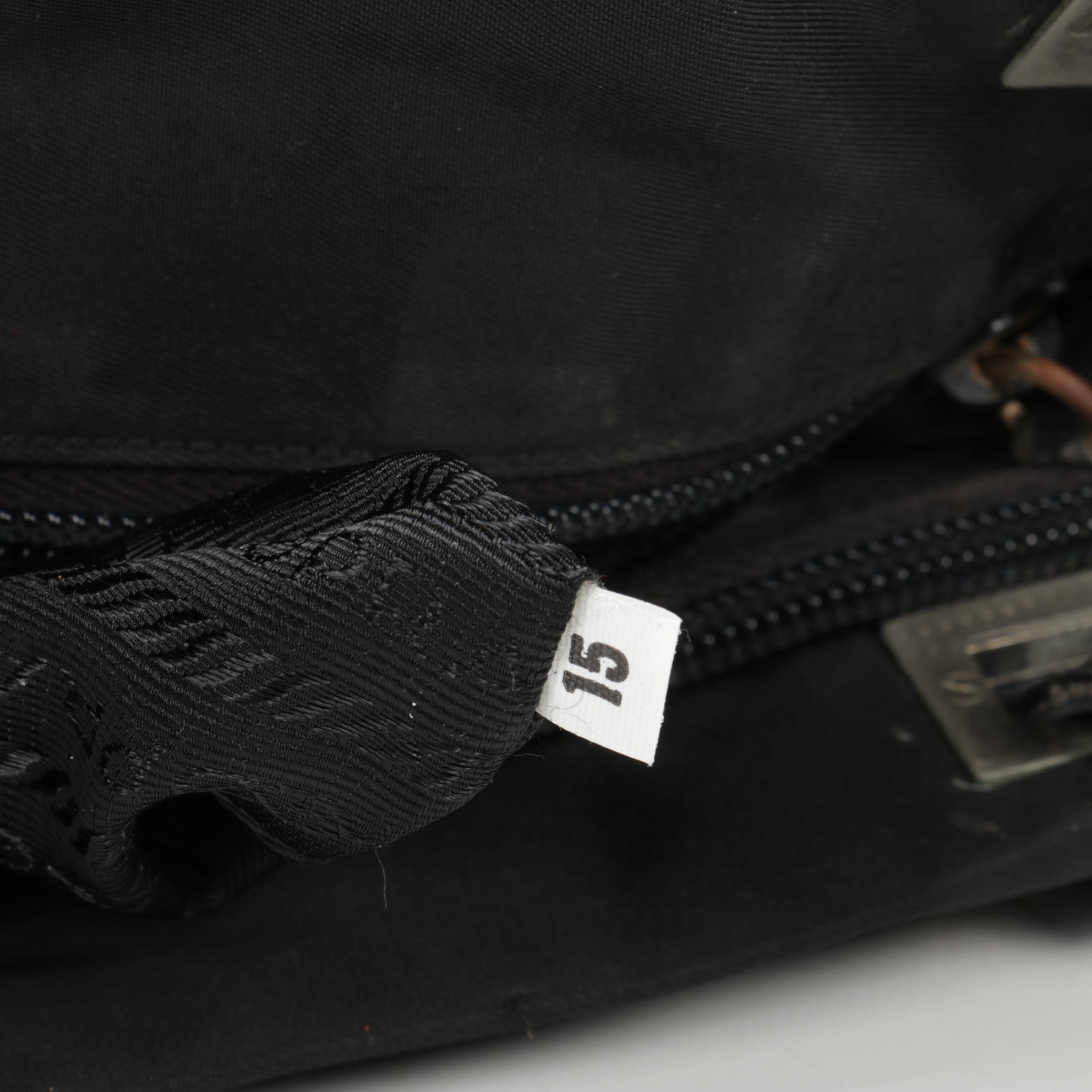 Prada Tote Bag in Black Tessuto Nylon with Leather Handles