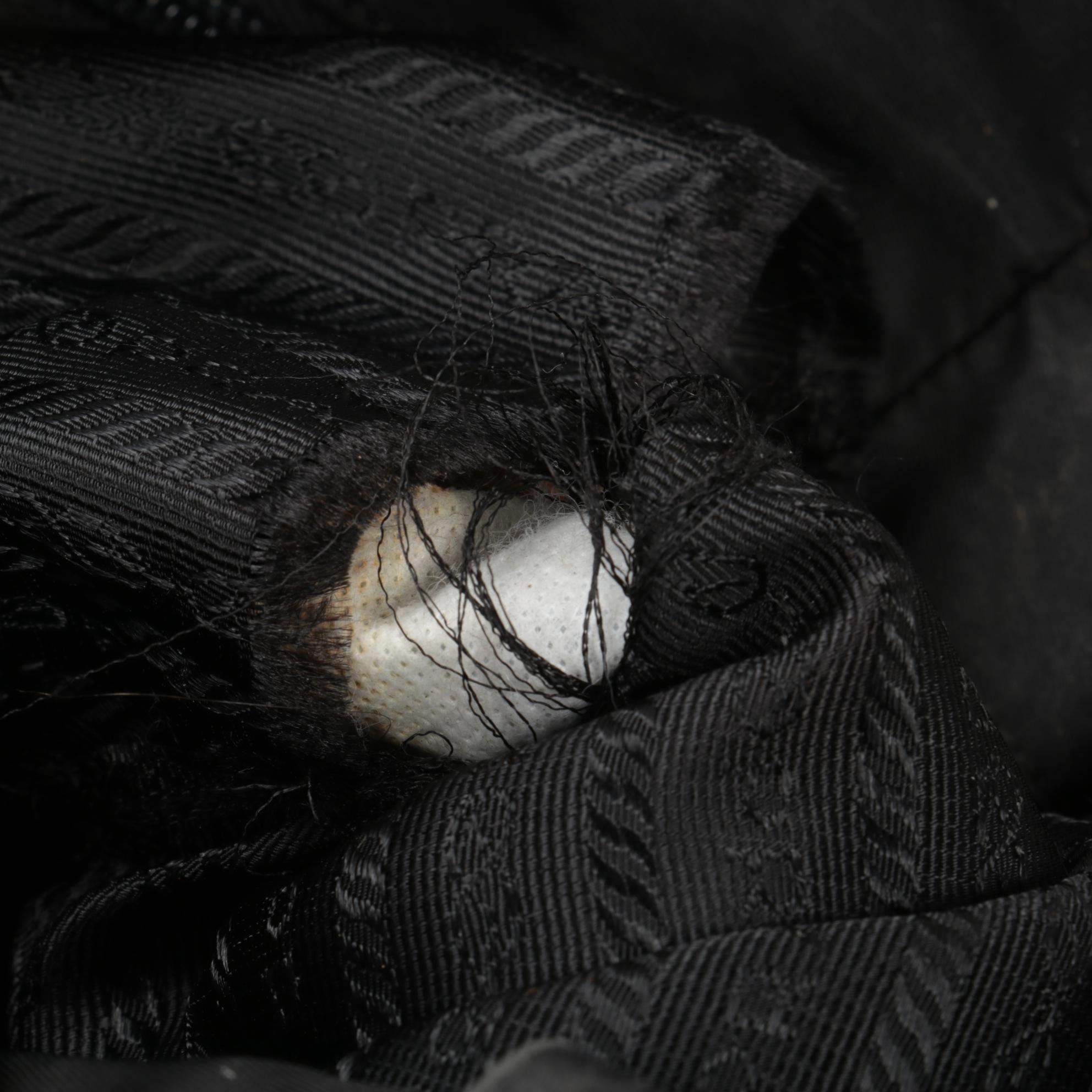 Prada Tote Bag in Black Tessuto Nylon with Leather Handles