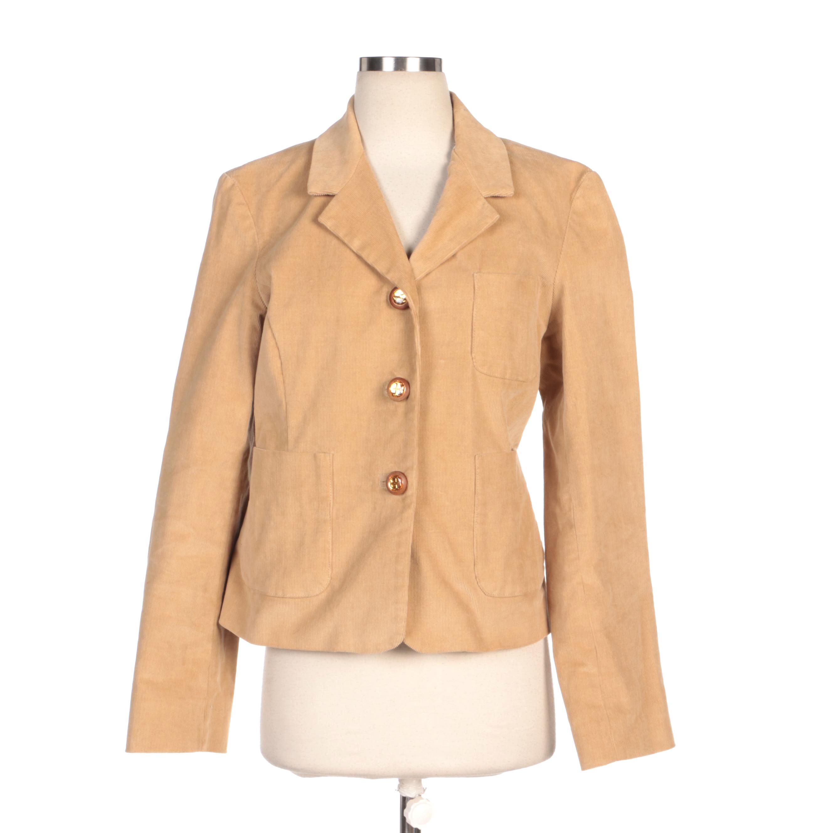Tory Burch Tan Corduroy Blazer Jacket