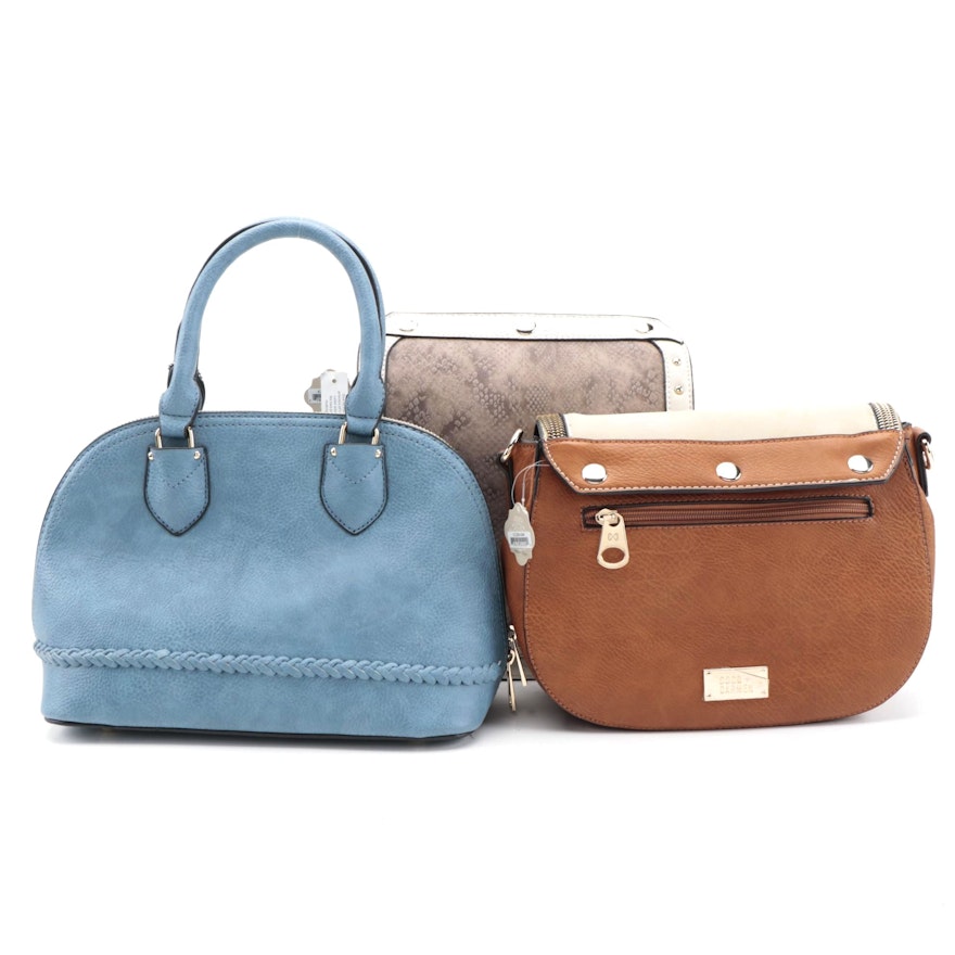 Coco + Carmen Girlfriend Bag with Flap Options and Coronet Dome Satchel