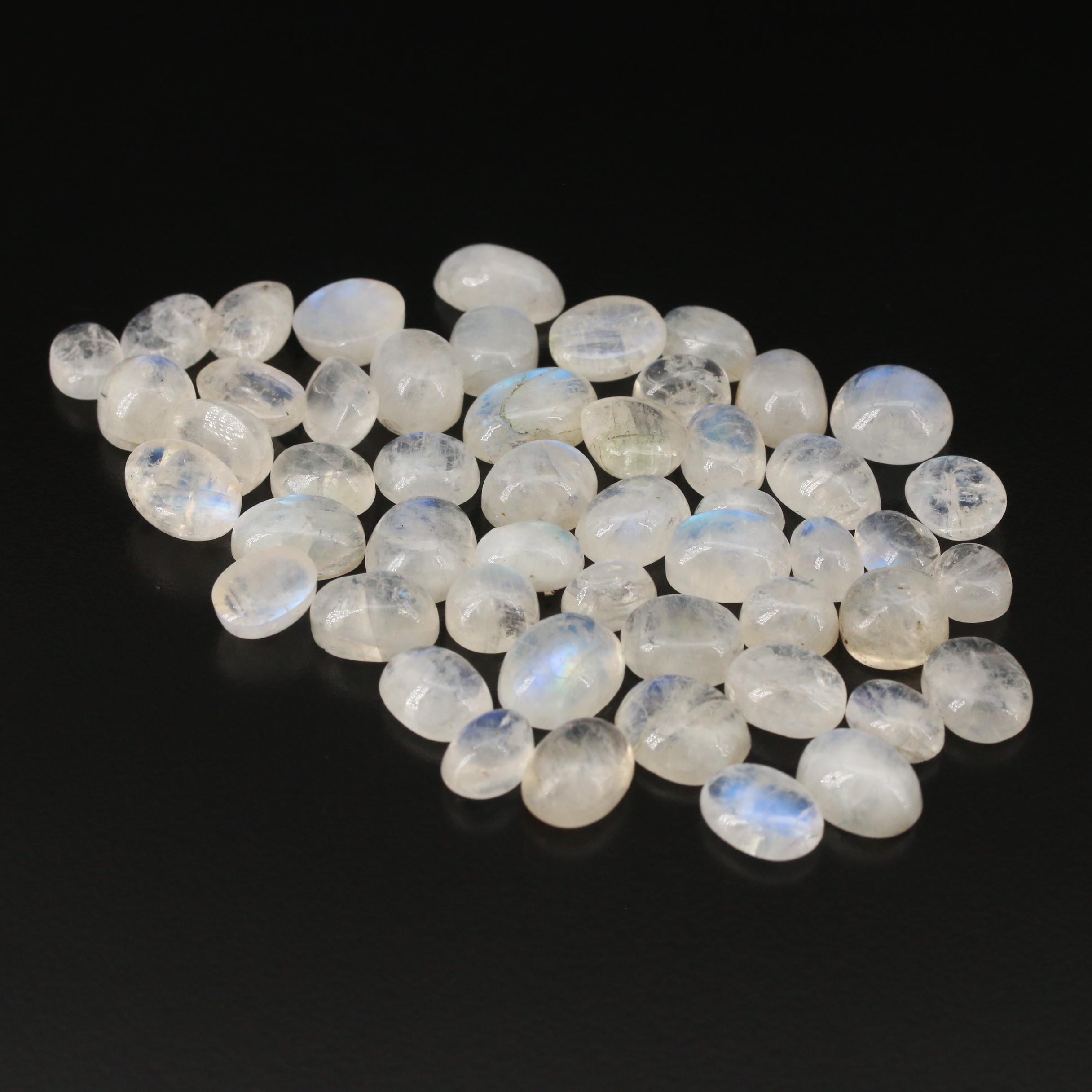 Loose 176.74 CTW Rainbow Moonstones