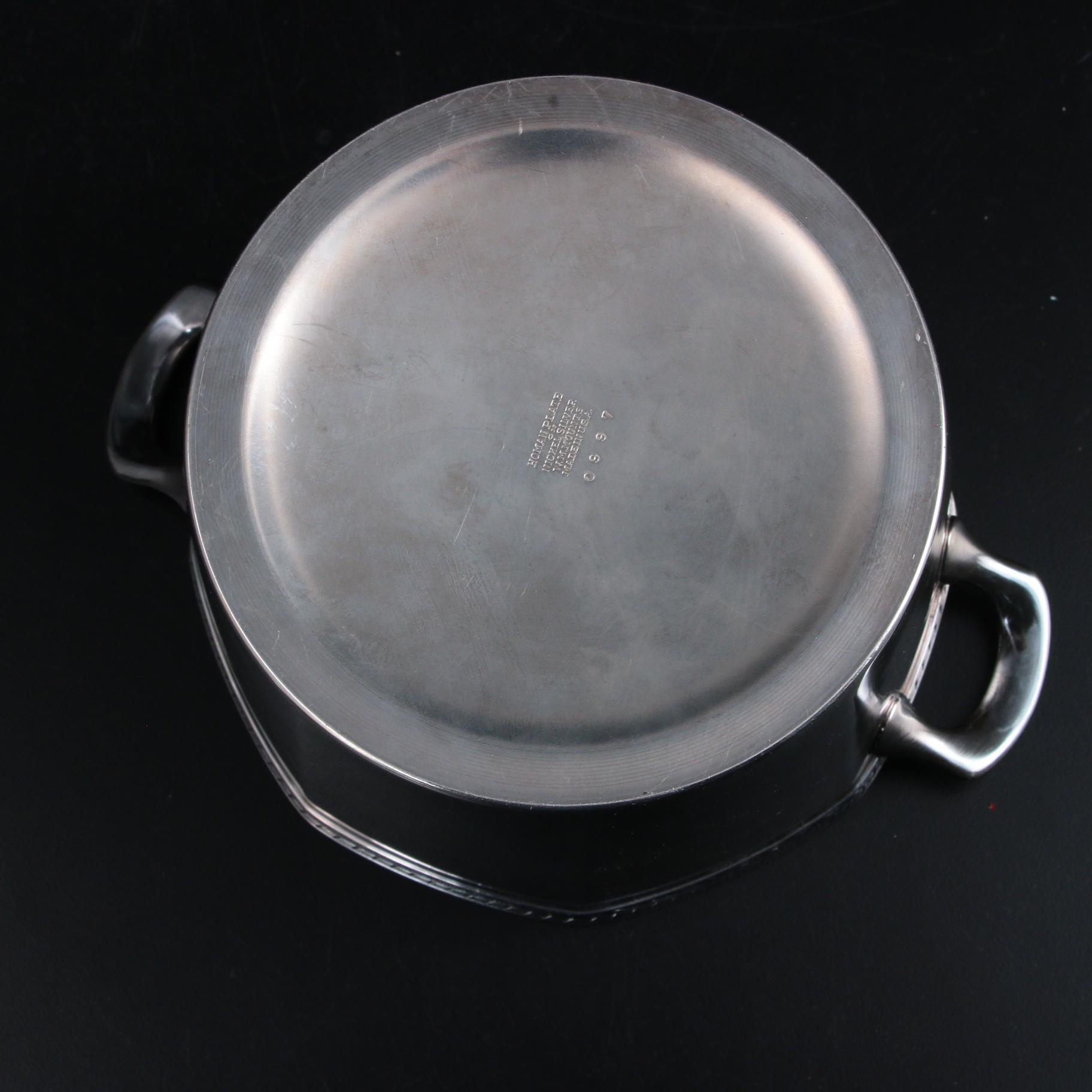 Art Deco W.M. Mounts Silver Plate Cocktail Shaker and Ice Bucket