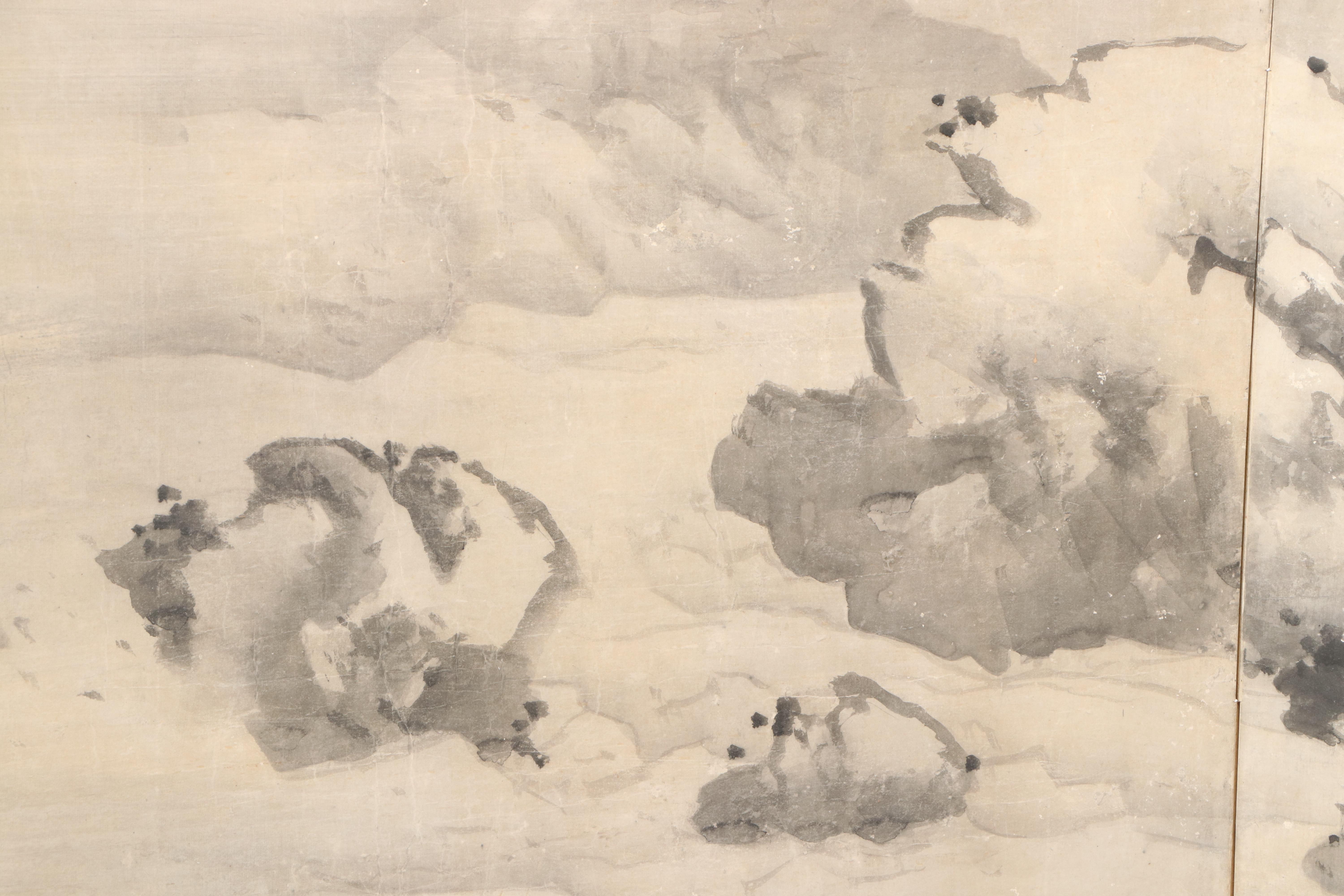 Japanese Ink Wash Painting in the Style of Kishi Ganku