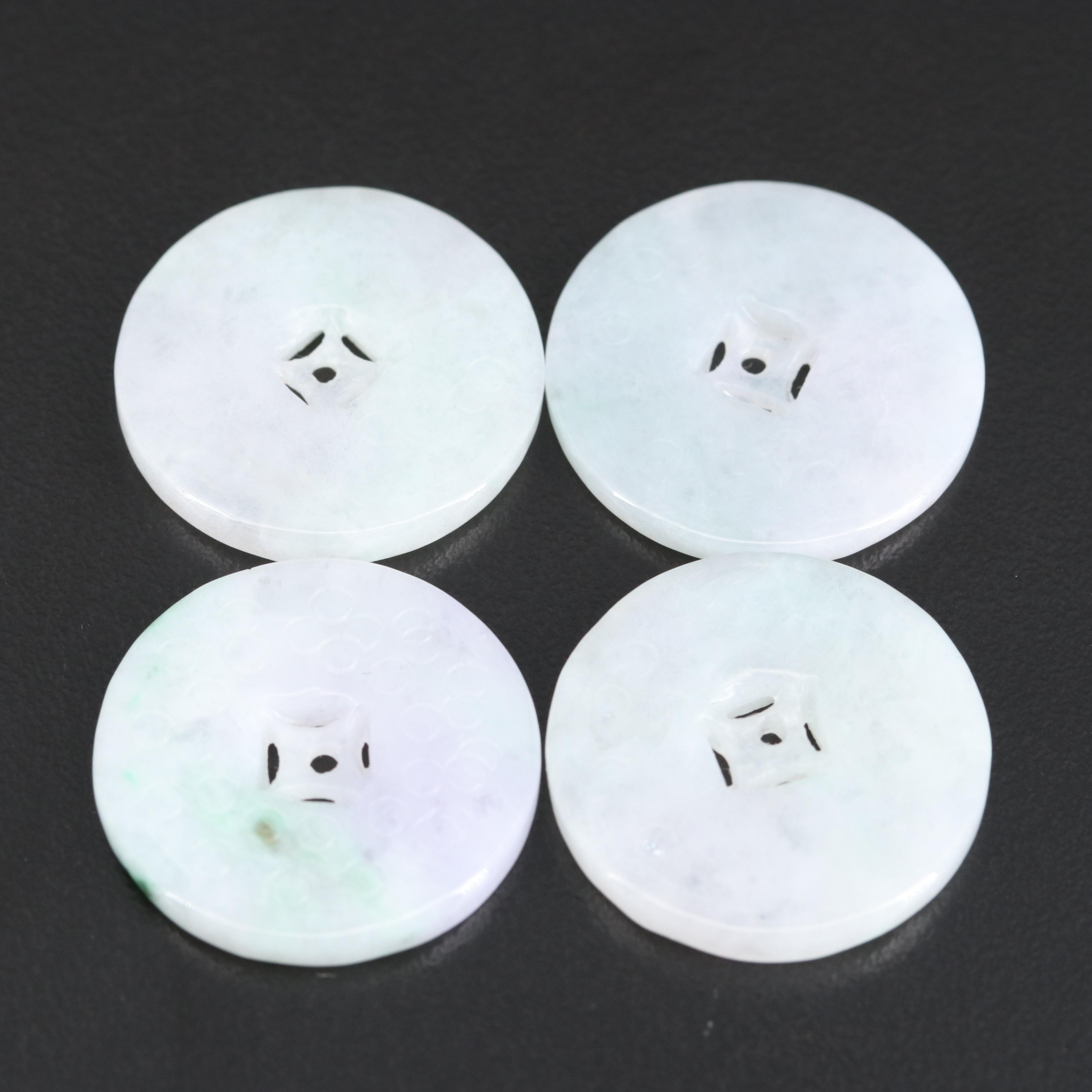 Loose Jadeite Bi Disc Buttons