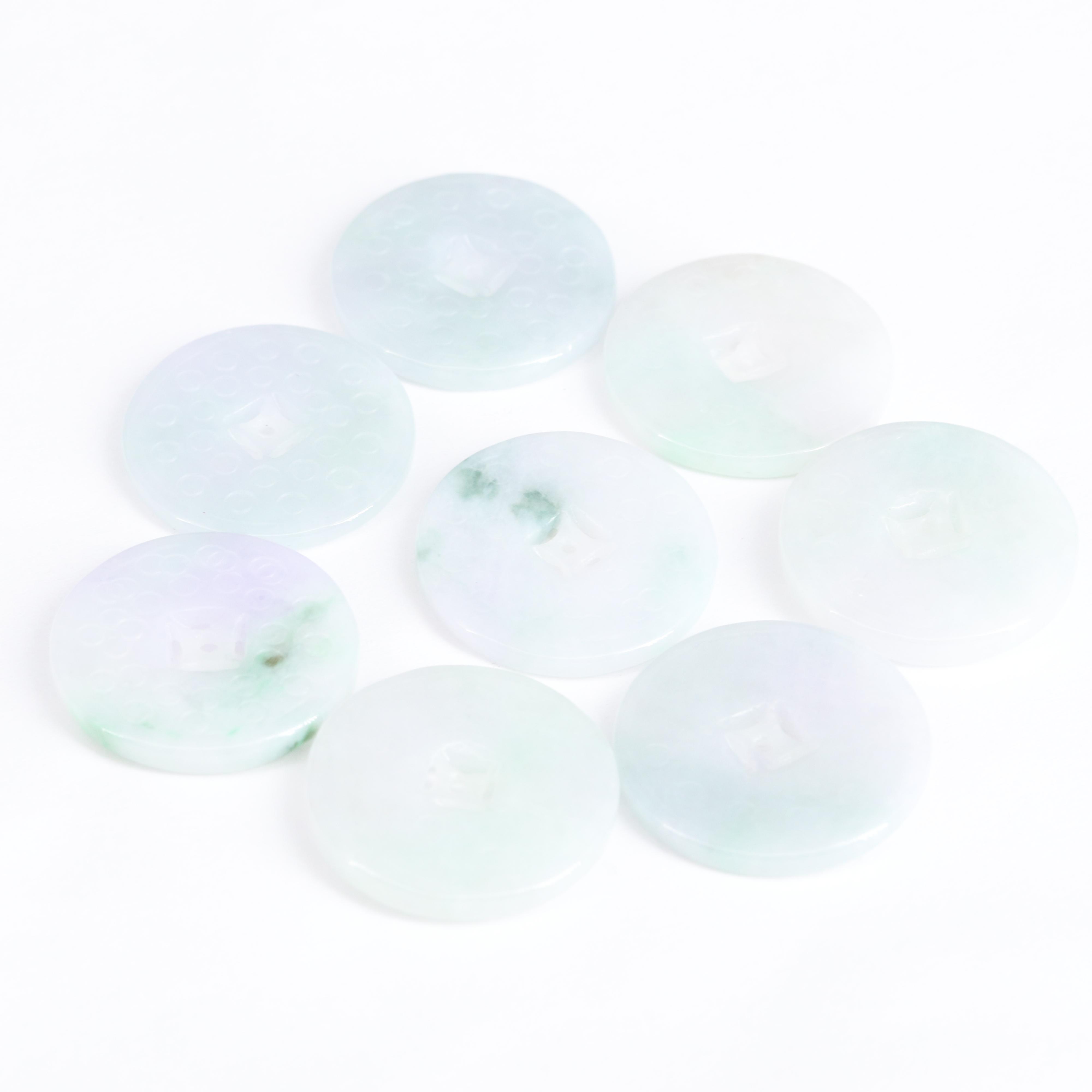 Loose Jadeite Bi Disc Buttons