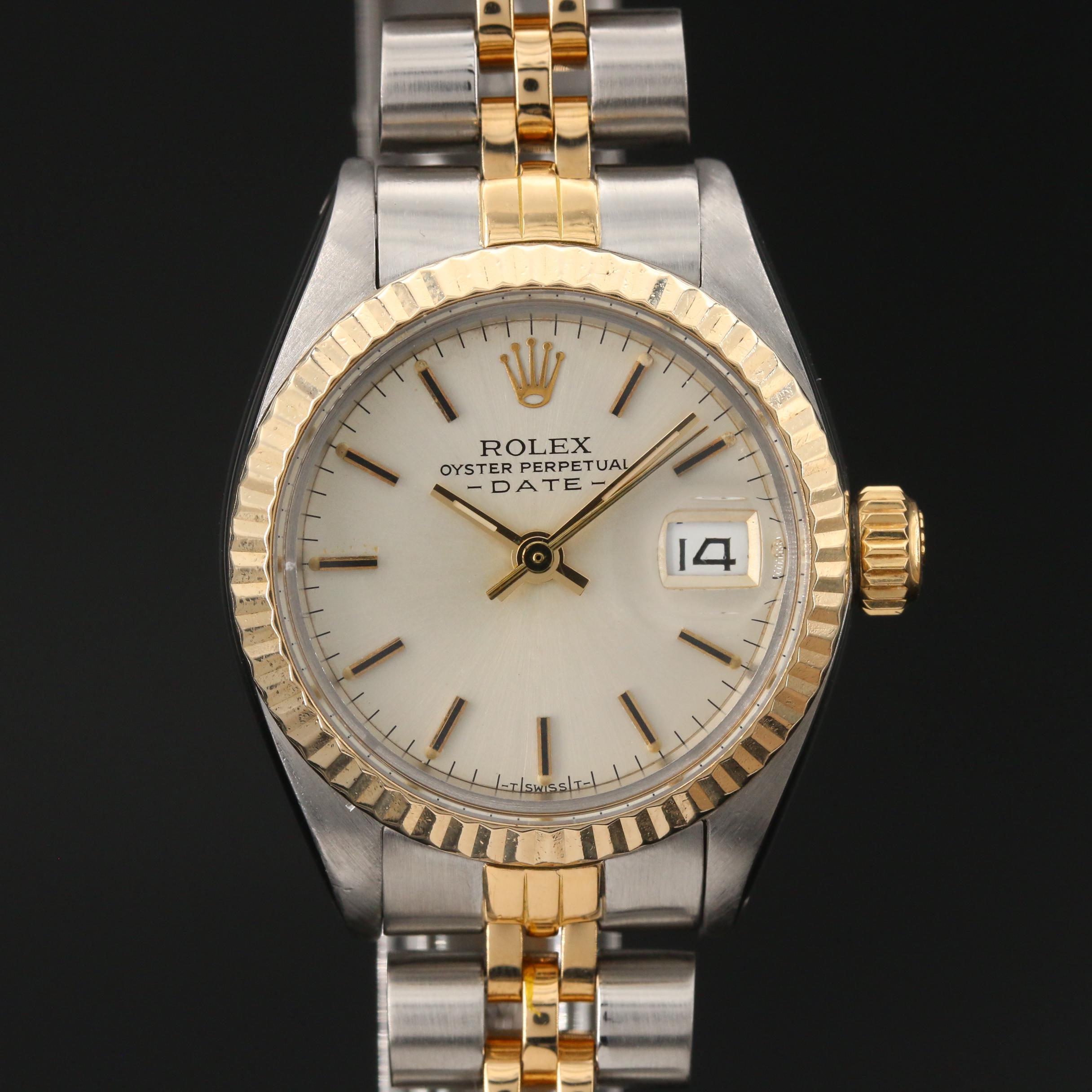 1983 Rolex Date 18K Yellow Gold and Stainless Steel Automatic Watch