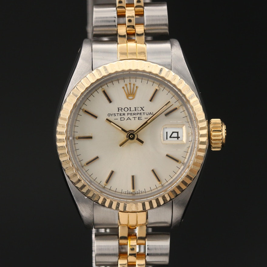 1983 Rolex Date 18K Yellow Gold and Stainless Steel Automatic Wristwatch