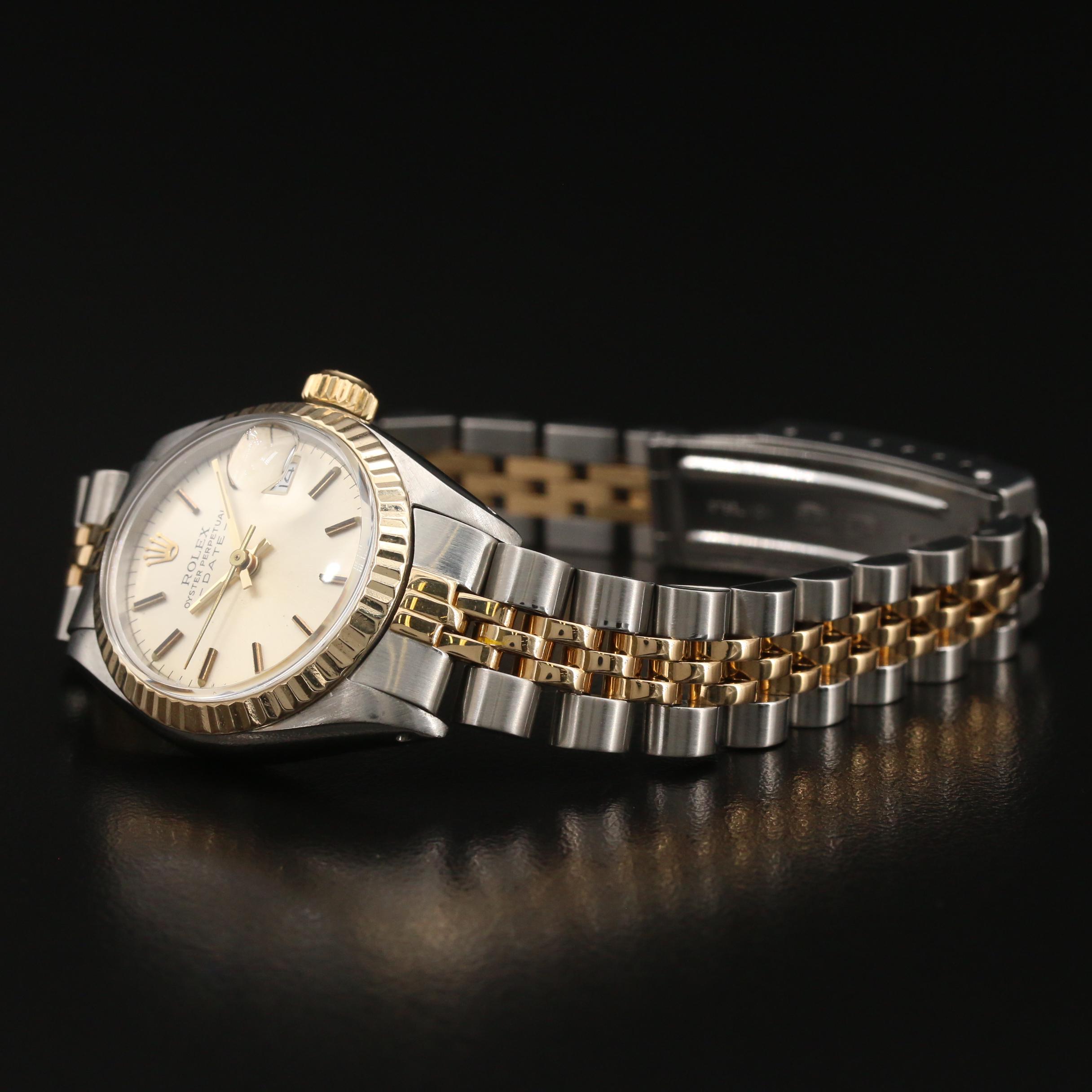 1983 Rolex Date 18K Yellow Gold and Stainless Steel Automatic Watch