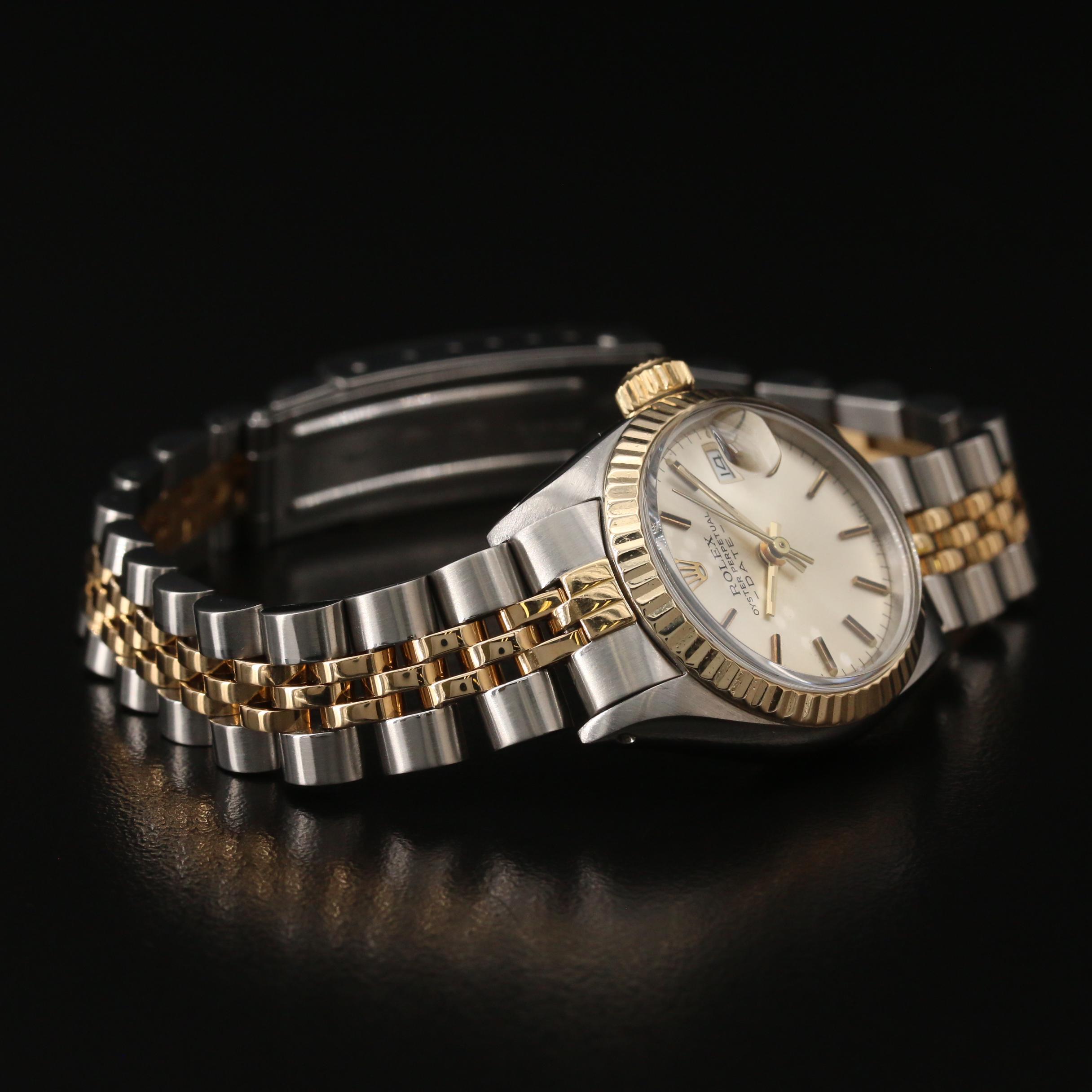 1983 Rolex Date 18K Yellow Gold and Stainless Steel Automatic Watch