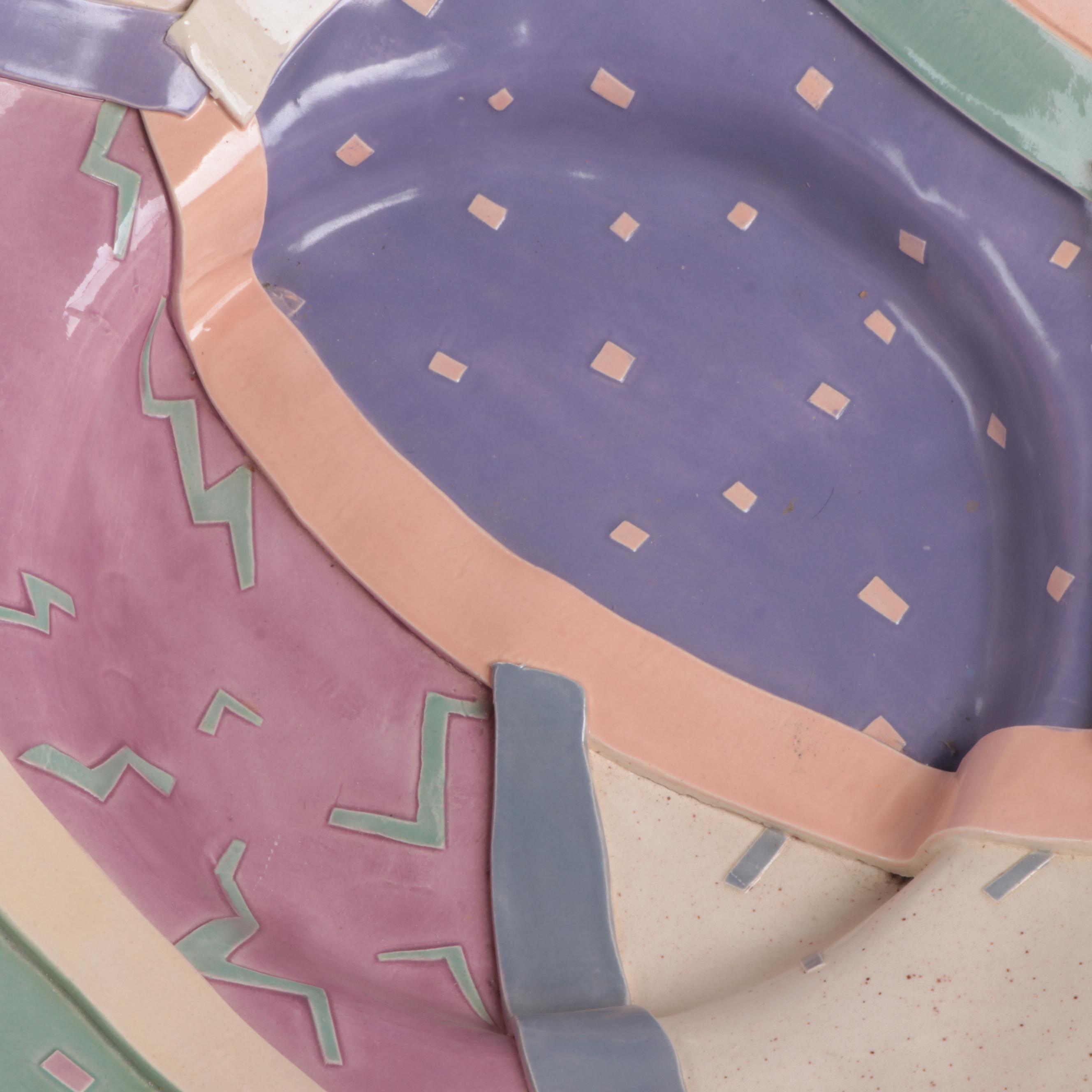 Barbara Demery Abstract Art Pottery Bowl, 1989