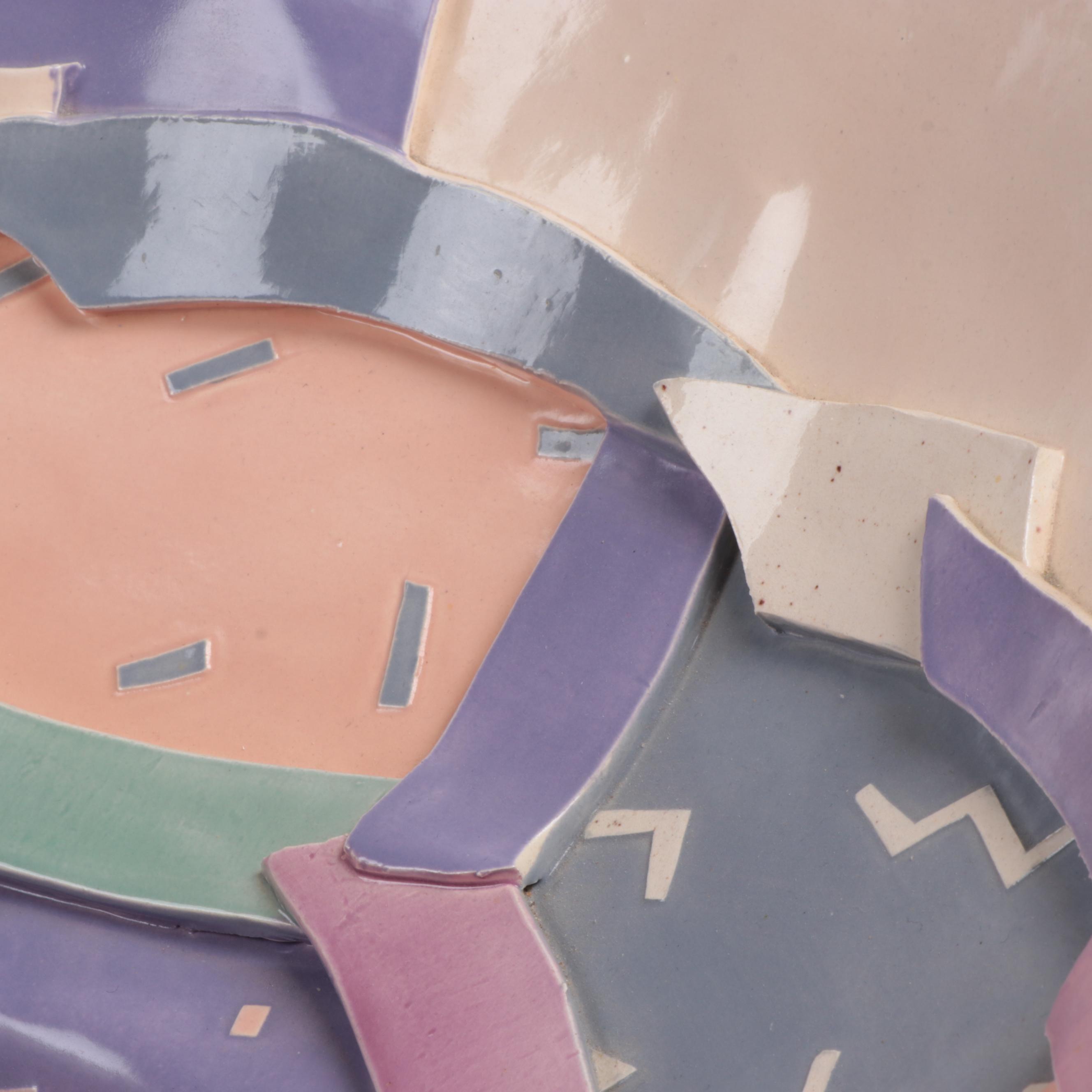 Barbara Demery Abstract Art Pottery Bowl, 1989