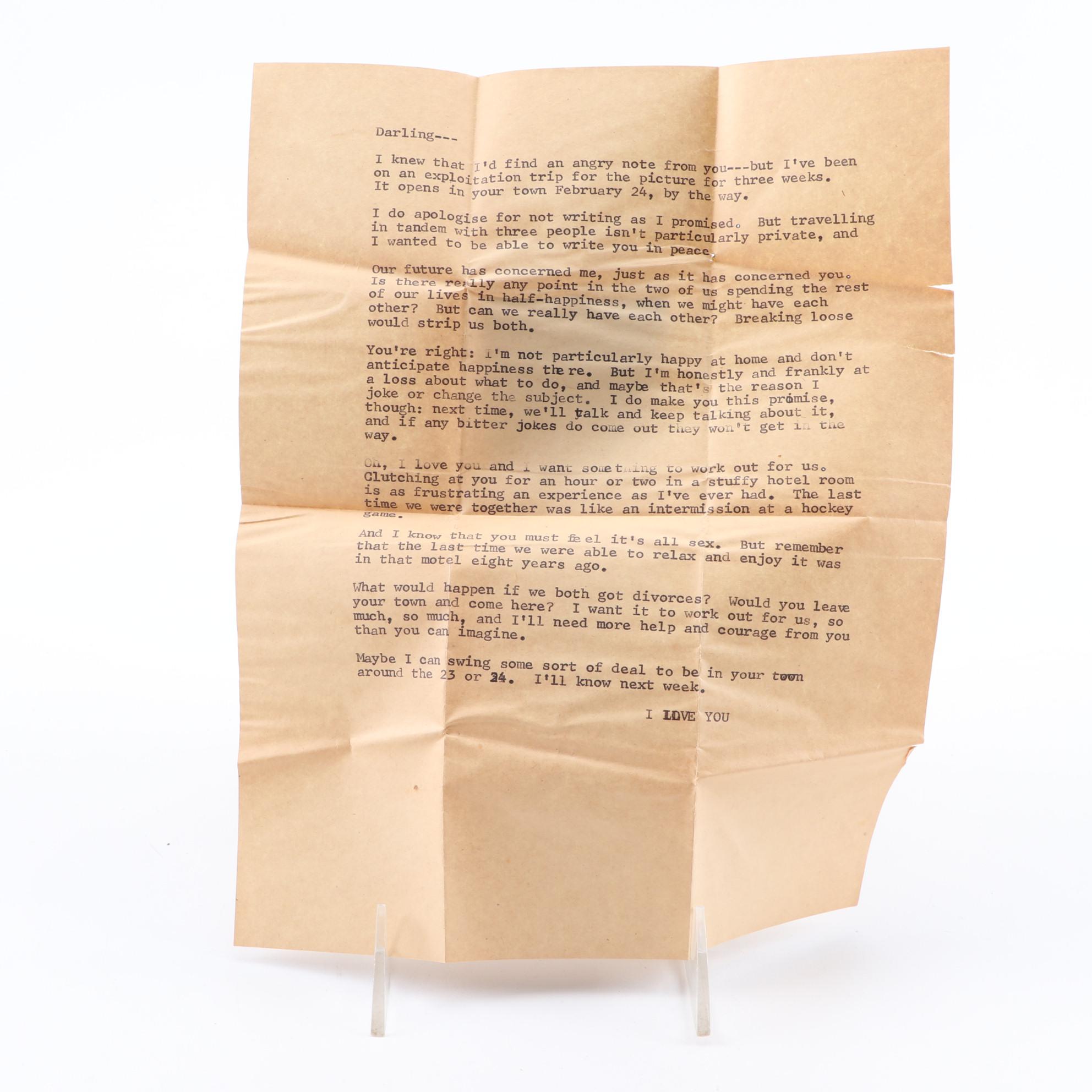 Filmmaker Herschell Gordon Lewis Love Letters to Sara Greene, 1970s