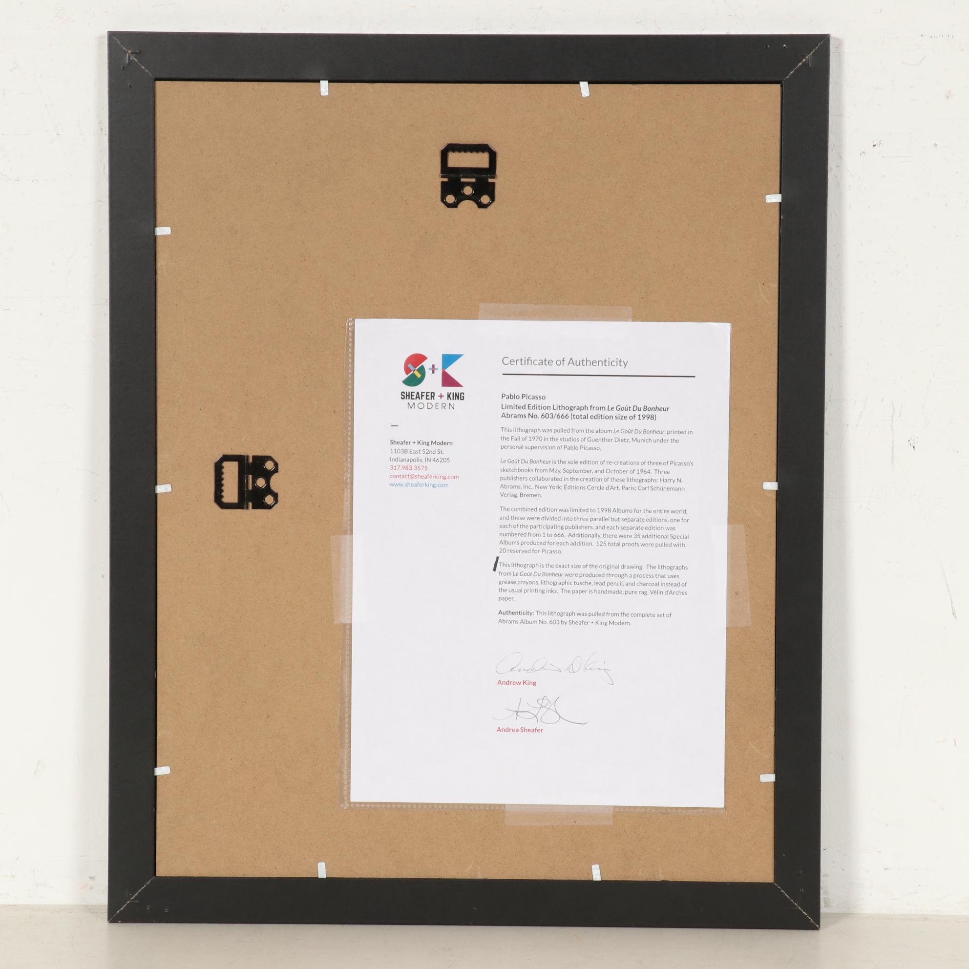 Pablo Picasso Pochoir from "Le Goût du Bonheur," 1970